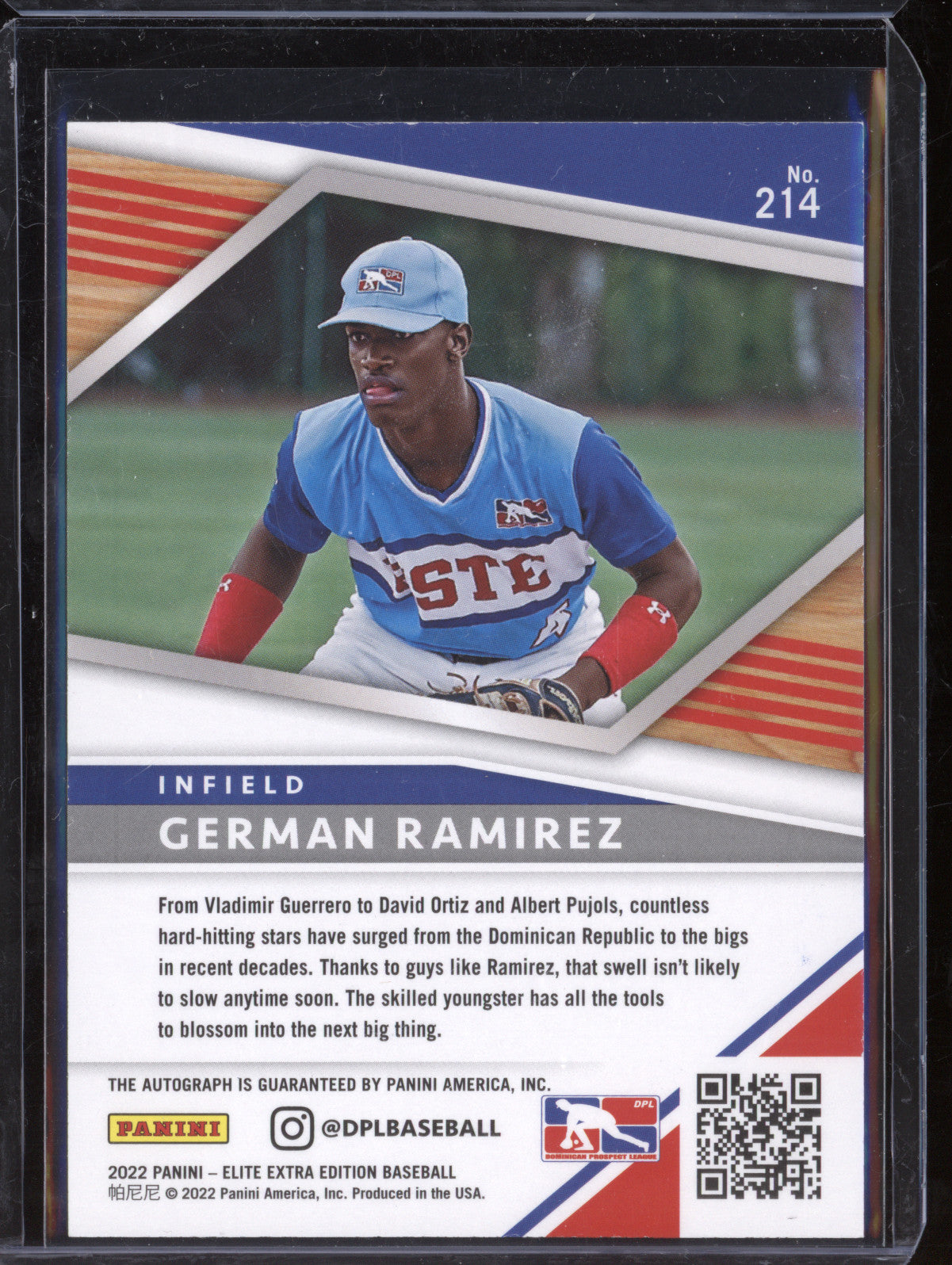 German Ramirez 2022 Panini Elite Extra Edition 214 Signatures