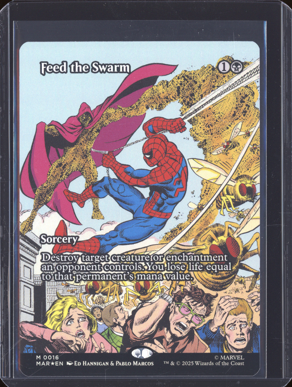 2025 Magic The Gathering Marvel's Spider-Man 16 Feed the Swarm Foil Borderless