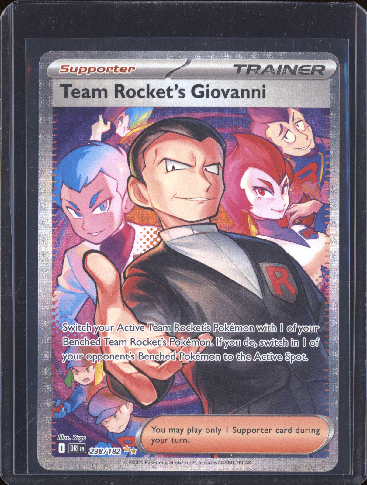 Team Rocket's Giovanni Pokemon Destined Rivals 238 Special Illustration Rare
