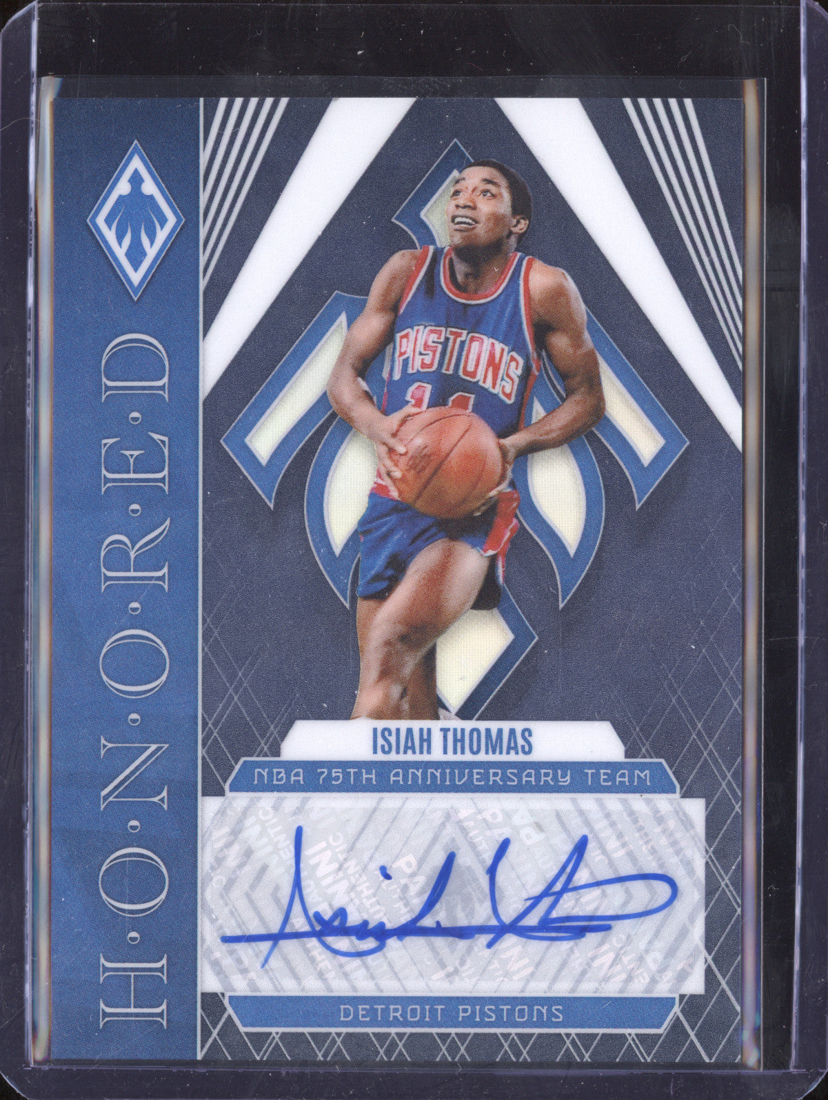 Isiah Thomas 2023-24 Panini Phoenix H-ITH Honored Purple Auto 6/75