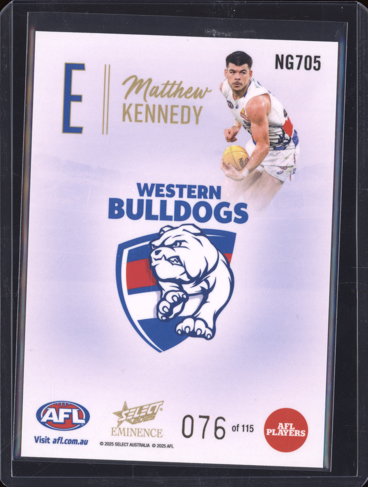 2025 AFL Select Eminence Nameplate NG705 Matthew Kennedy 076/115