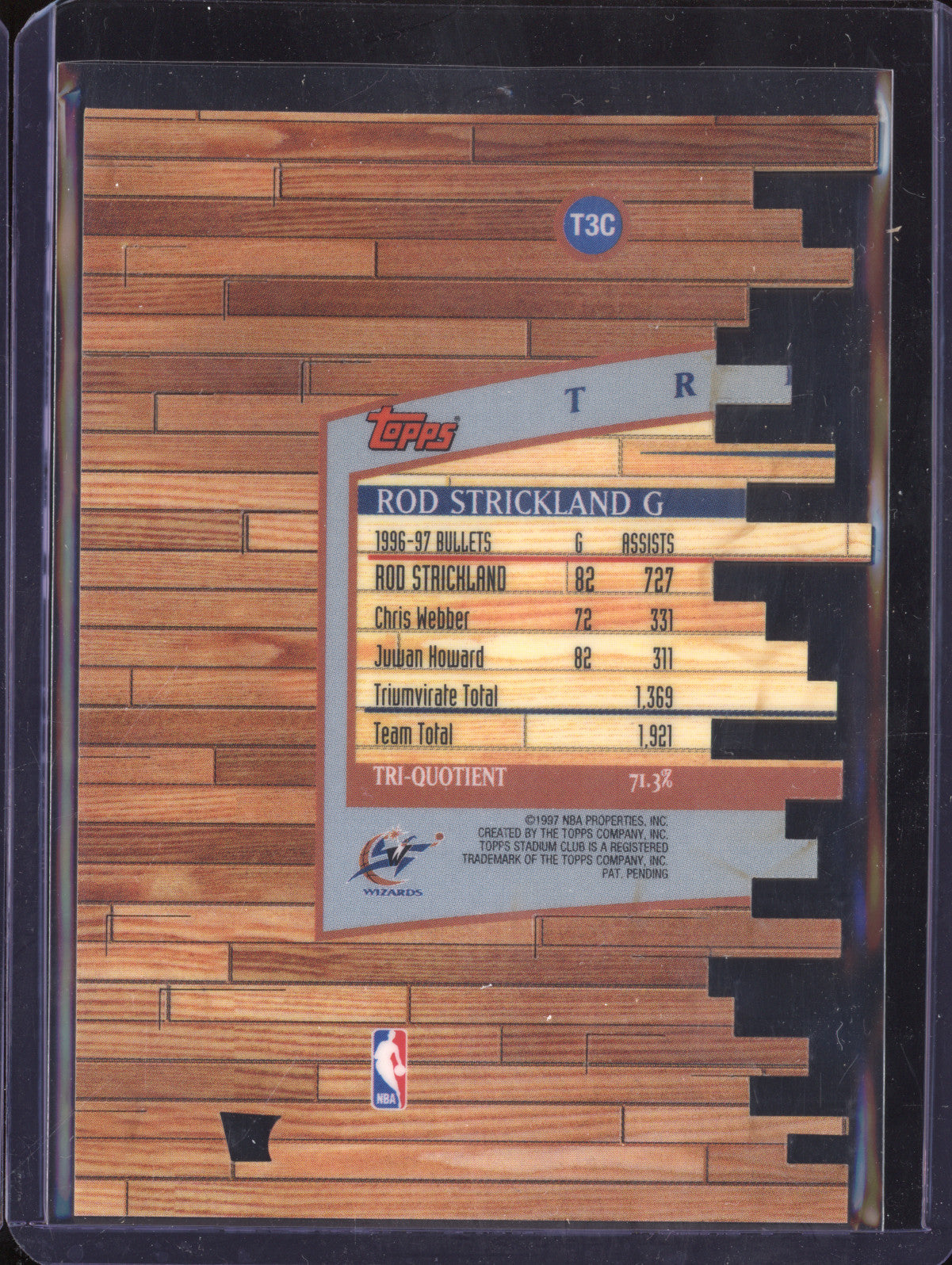 Rod Strickland 1997-98 Topps Stadium Club Triumvirate T3C