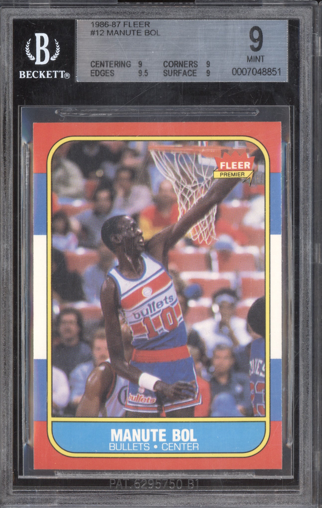 Manute Bol 1986-87 Fleer 12 BGS 9