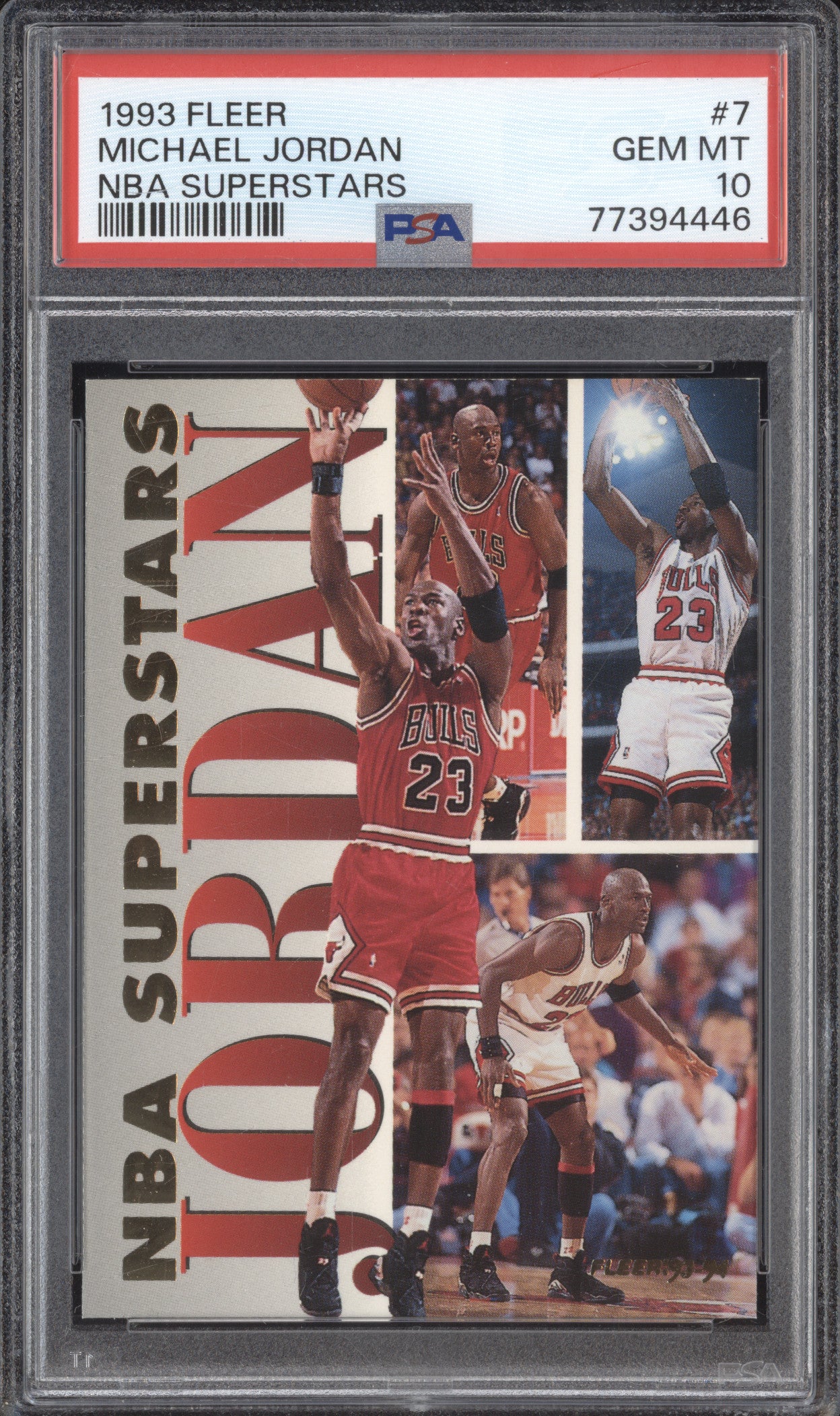 Michael Jordan 1993-94 Fleer 7 NBA Superstars PSA 10