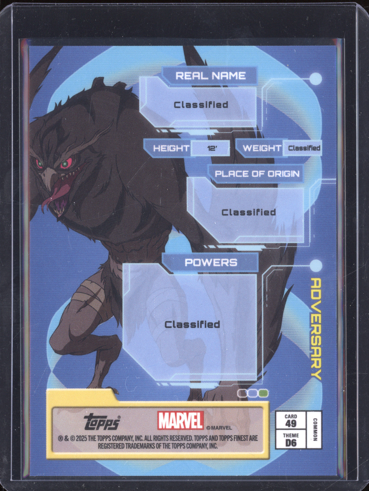 Adversary 2025 Topps Finest X-Men 97 49 Destroyers Orange 5/25