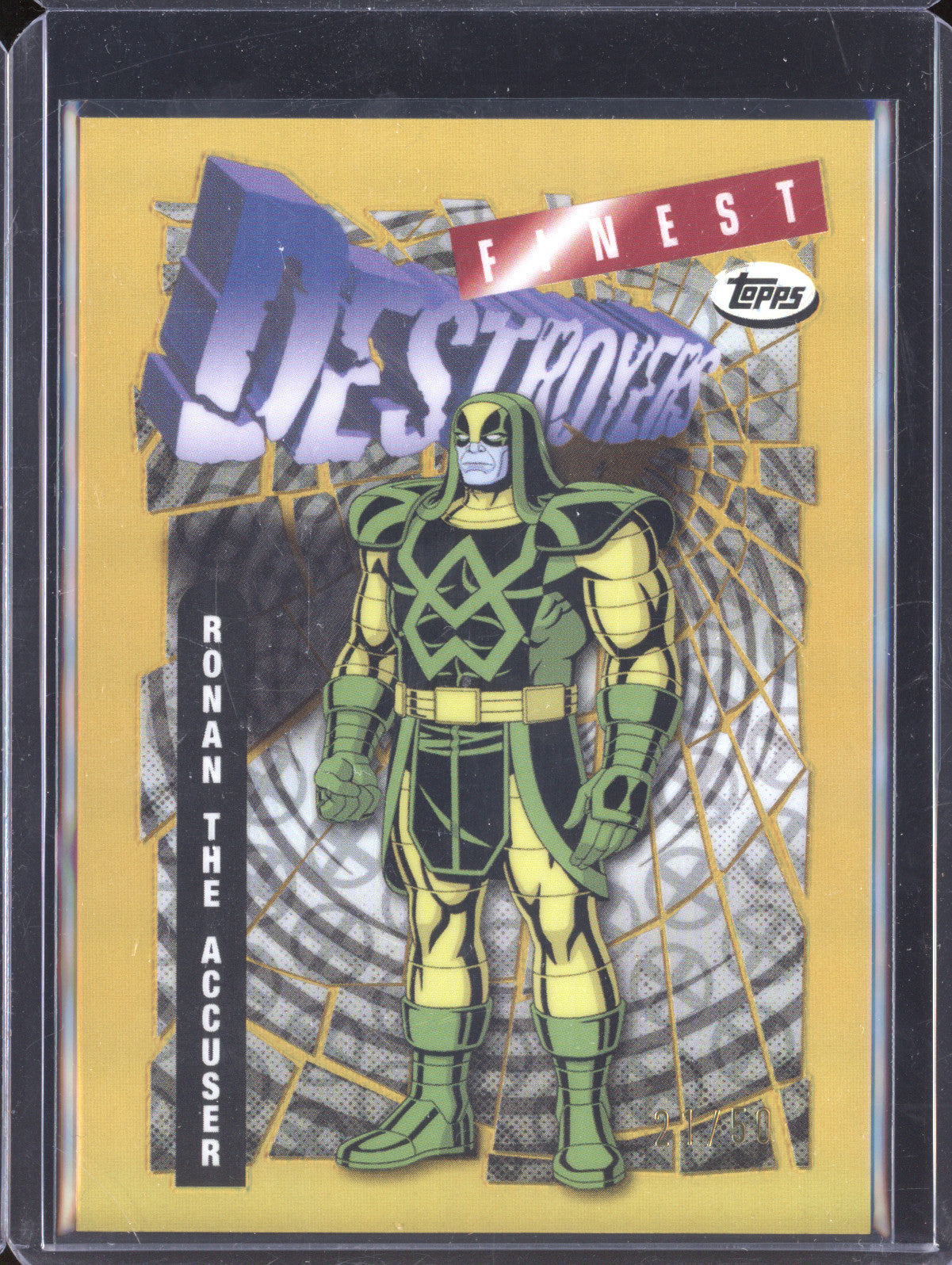 Ronan the Accuser 2025 Topps Finest X-Men 97 68 Destroyers Gold 21/50