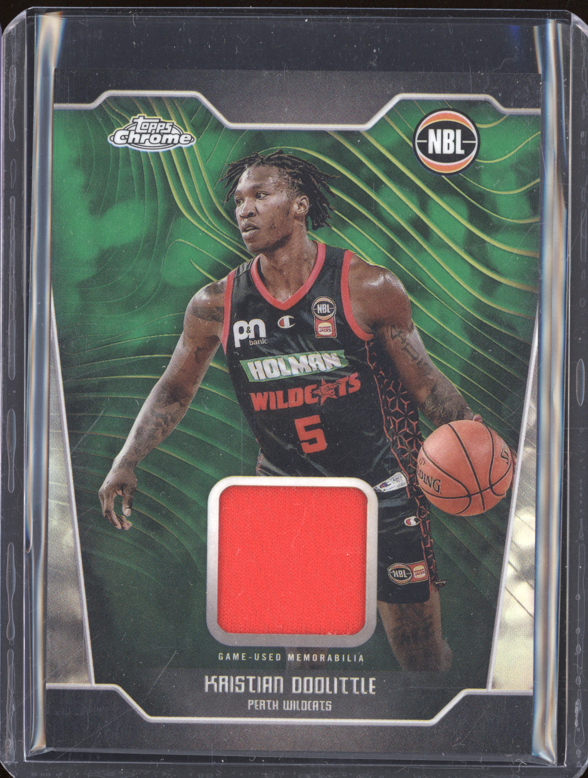 Kristian Doolittle 2024 Topps Chrome NBL NR-KDO Relic Refractor