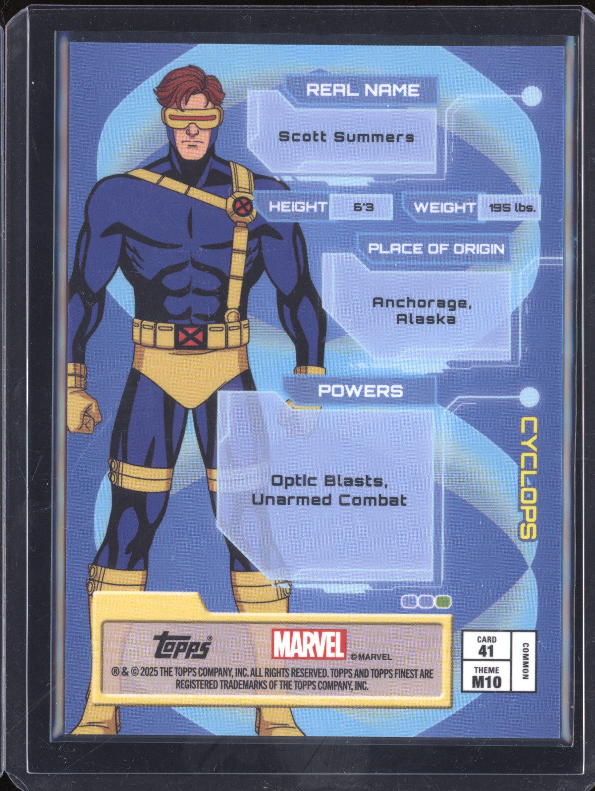 Cyclops 2025 Topps Finest X-Men 97 41 X-Fractor 80/97