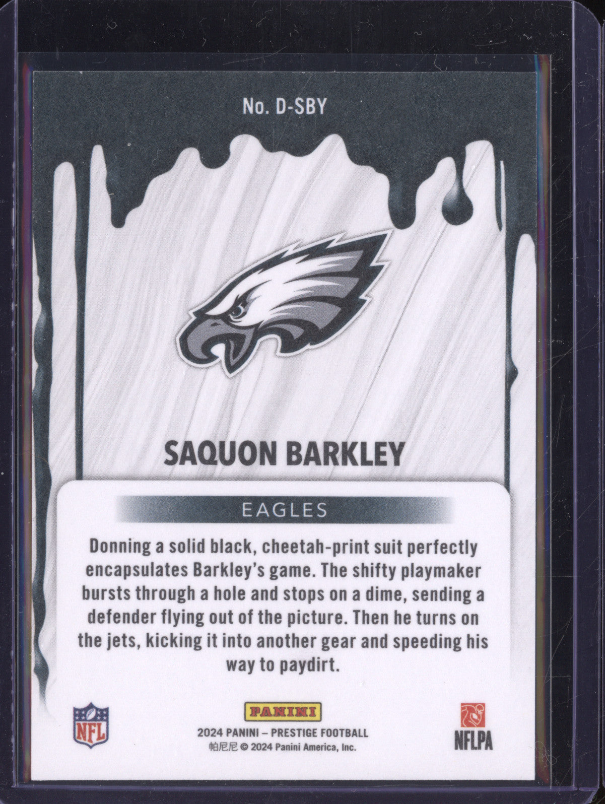 Saquon Barkley 2024 Panini Prestige D-SBY Drip