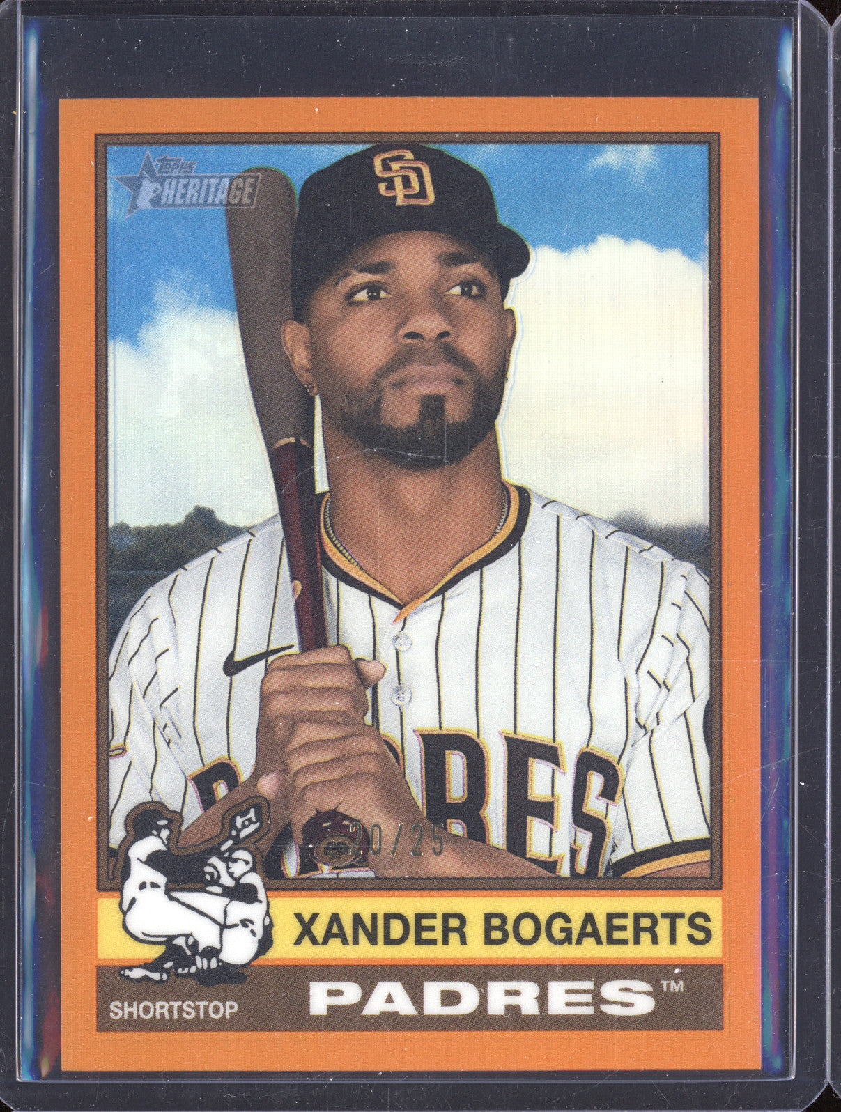 Xander Bogaerts 2025 Topps Heritage High Number 718 Orange Refractor /25