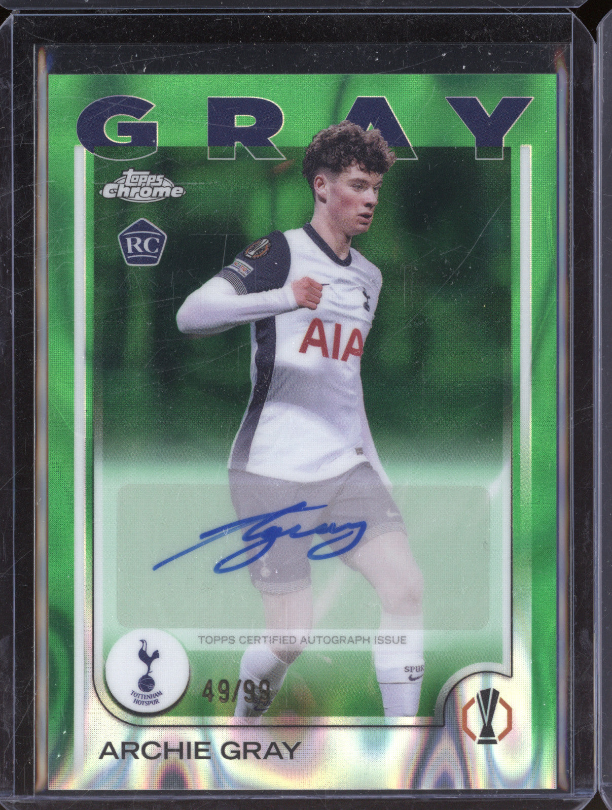 2024-25 Topps Premier League CA-AH Archie Gray Green Lava Auto 49/99