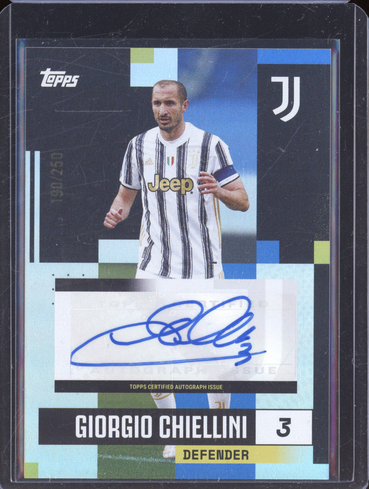 Giorgio Chiellini 2024-25 Topps Team Set Juventus FC BA-GC Autograph Blue /250
