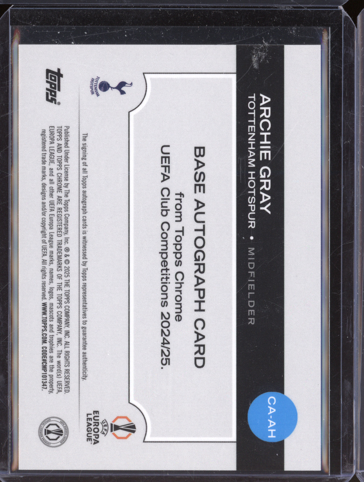 2024-25 Topps Premier League CA-AH Archie Gray Green Lava Auto 49/99