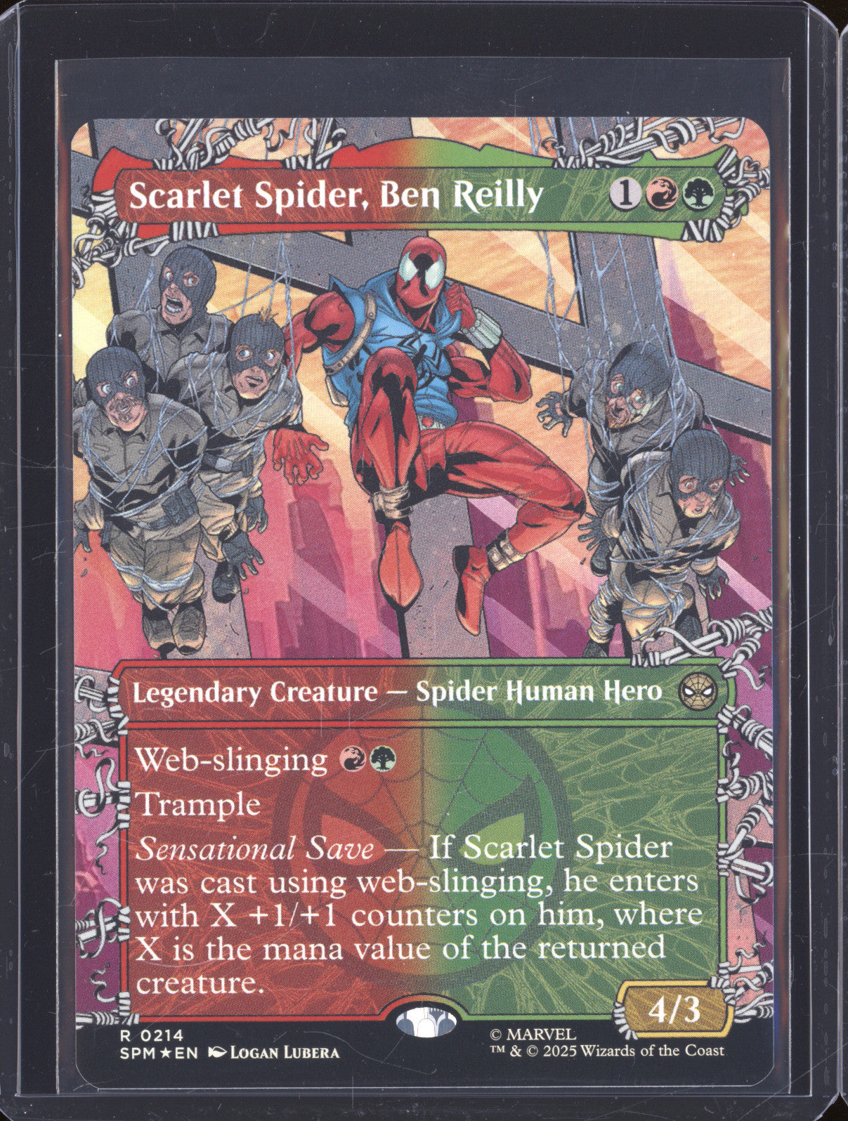 2025 MTG Marvel Spider-Man R 214 Scarlet Spider, Ben Reilly Foil Borderless