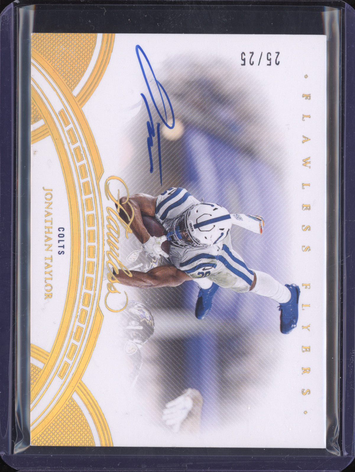 Jonathan Taylor 2023 Panini Flawless FF-JTA Flawless Flyers Auto 25/25