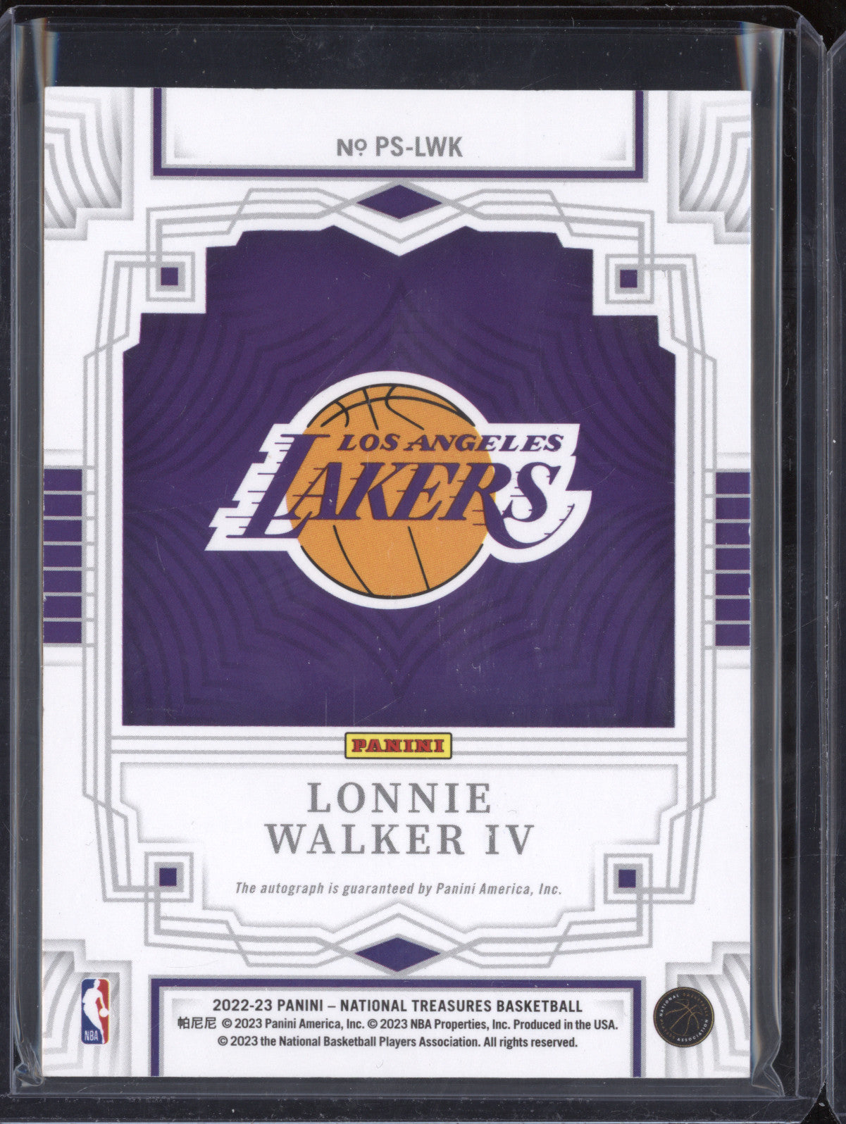 Lonnie Walker IV 2022-23 Panini NT PS-LWK Penmanship Auto Gold 10/10