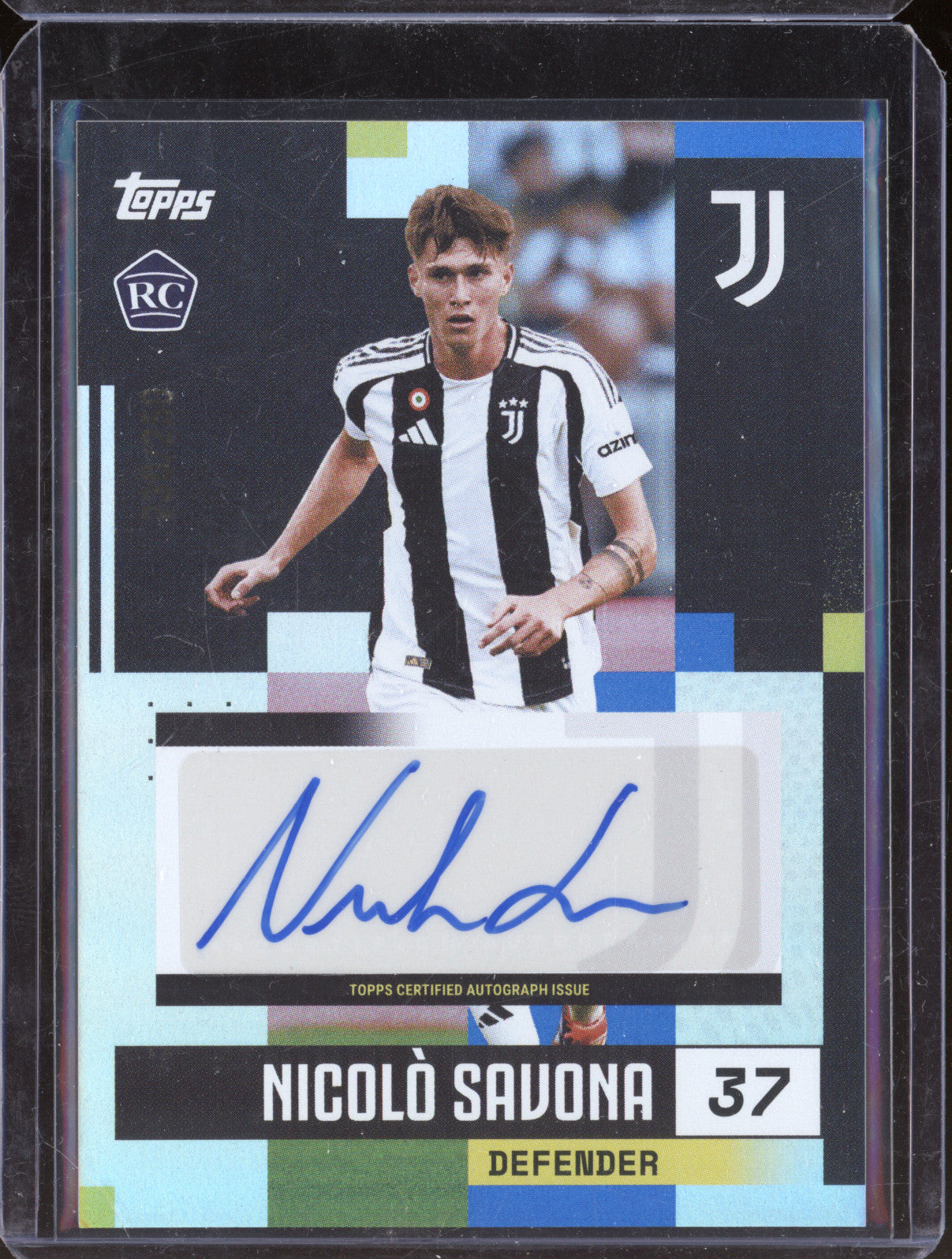 Nicolo Savona 2024-25 Topps Team Set Juventus FC BA-NS Autograph Blue 230/250