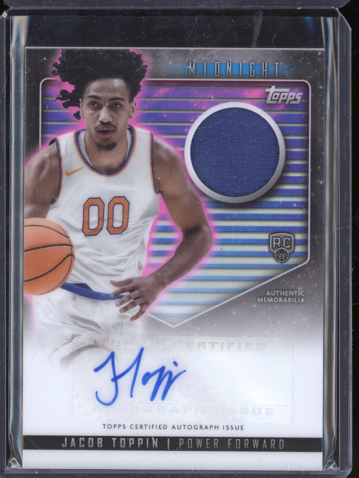 Jacob Toppin 2023-24 Topps Midnight RJA-JT Rookie Jersey Auto RC