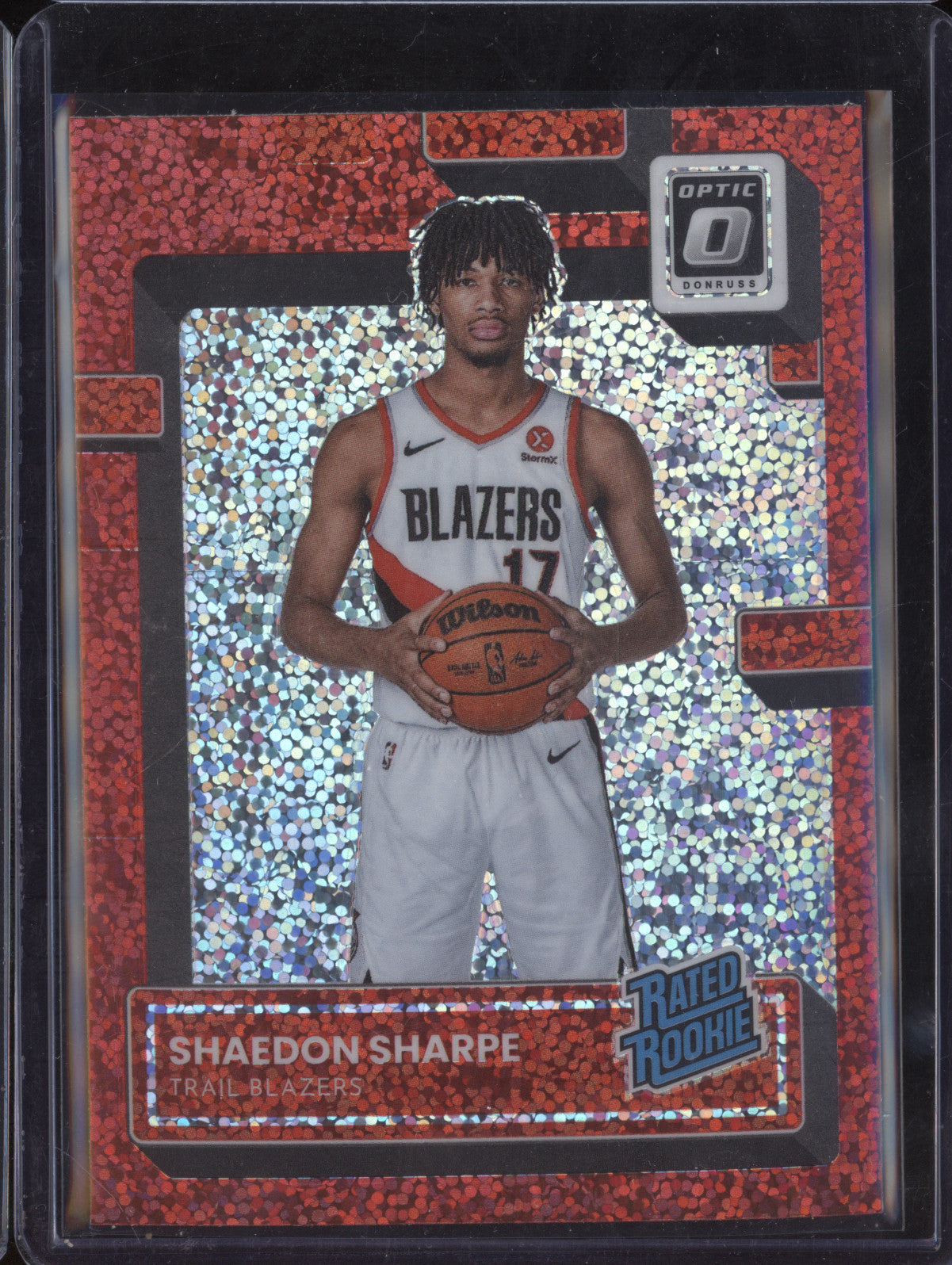 Shaedon Sharpe 2022-23 Panini Donruss Optic 249 Red Sparkle RC