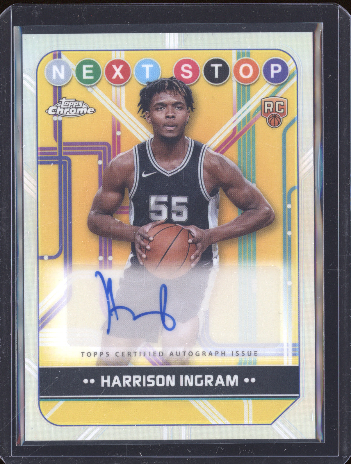 Harrison Ingram 2024-25 Topps Topps Chrome NSS-HI Next Stop Refractor Auto RC