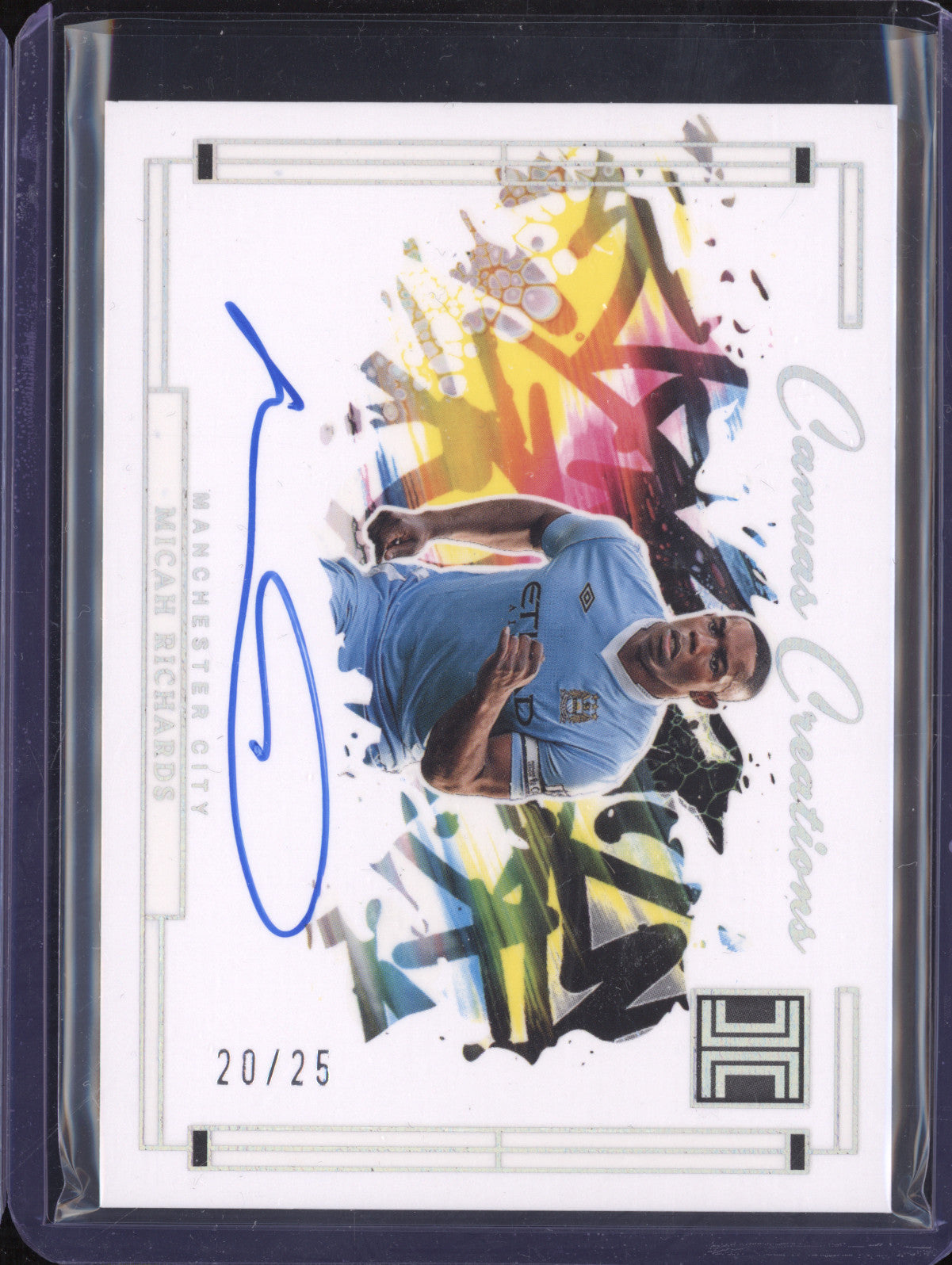 Micah Richards 2023-24 Panini Impeccable CC-MR Canvas Creations Auto 20/25