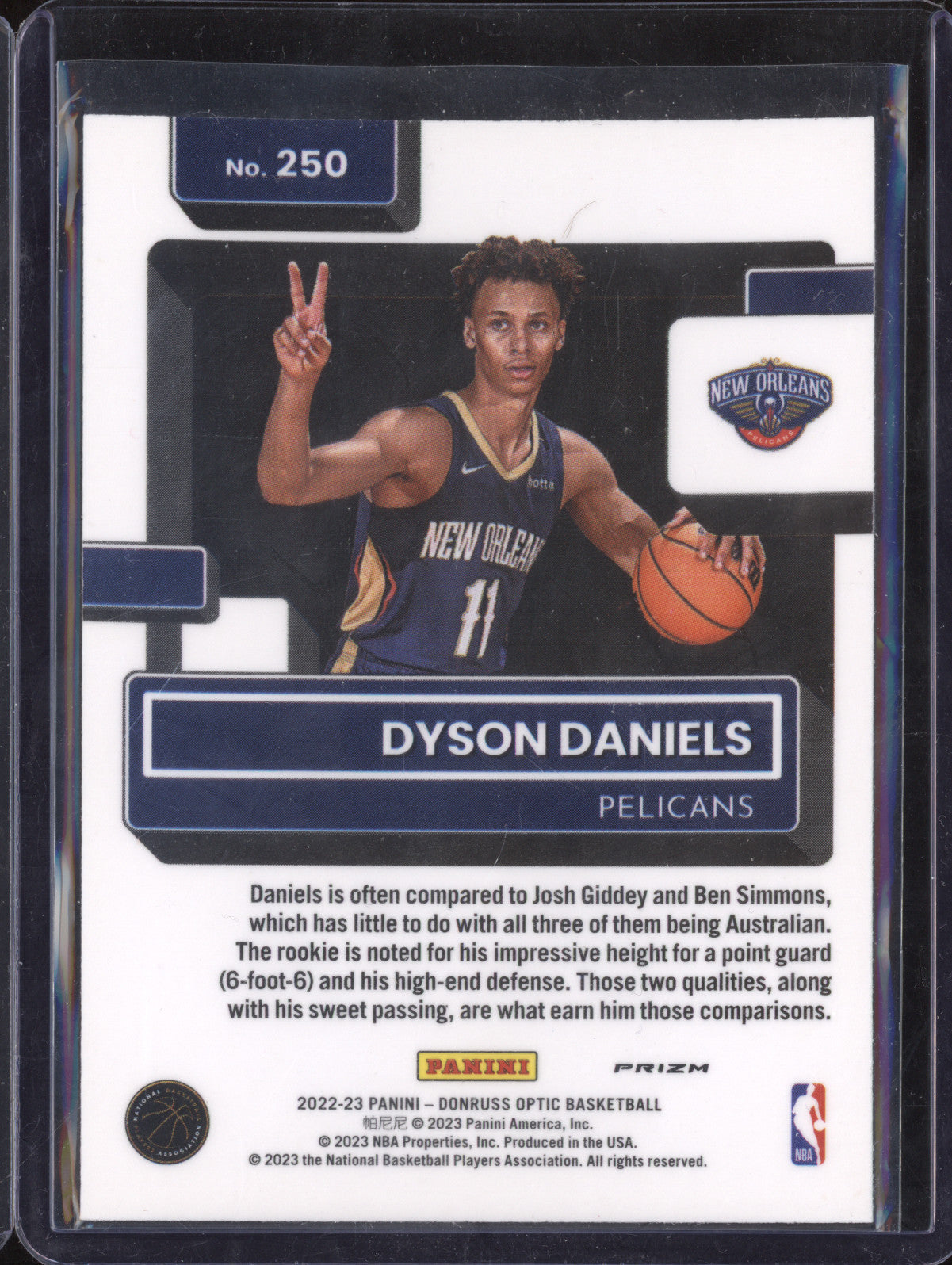 Dyson Daniels 2022-23 Panini Donruss Optic 250 Red Sparkle RC