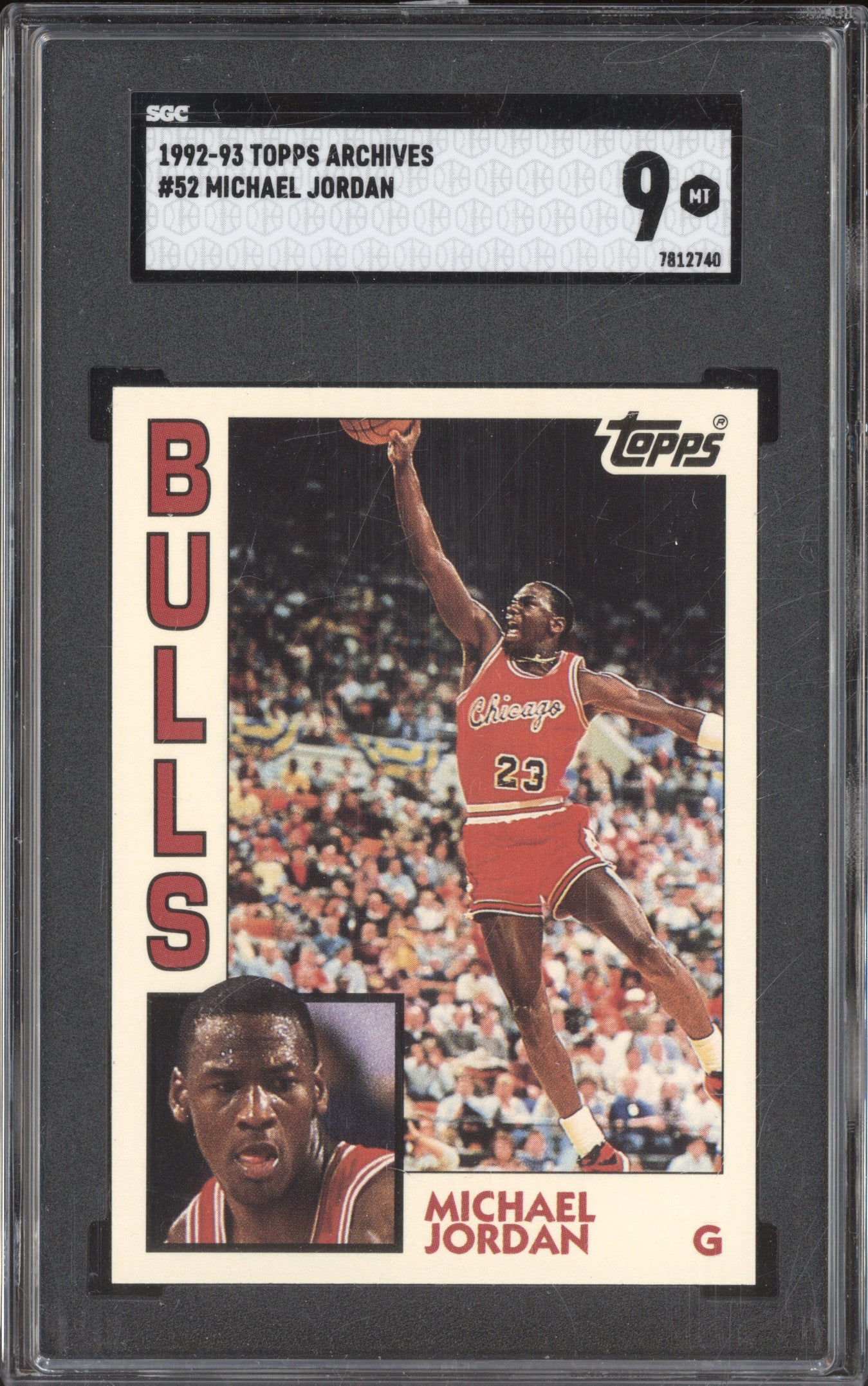 1992-93 Topps Archives 52 Michael Jordan SGC 9