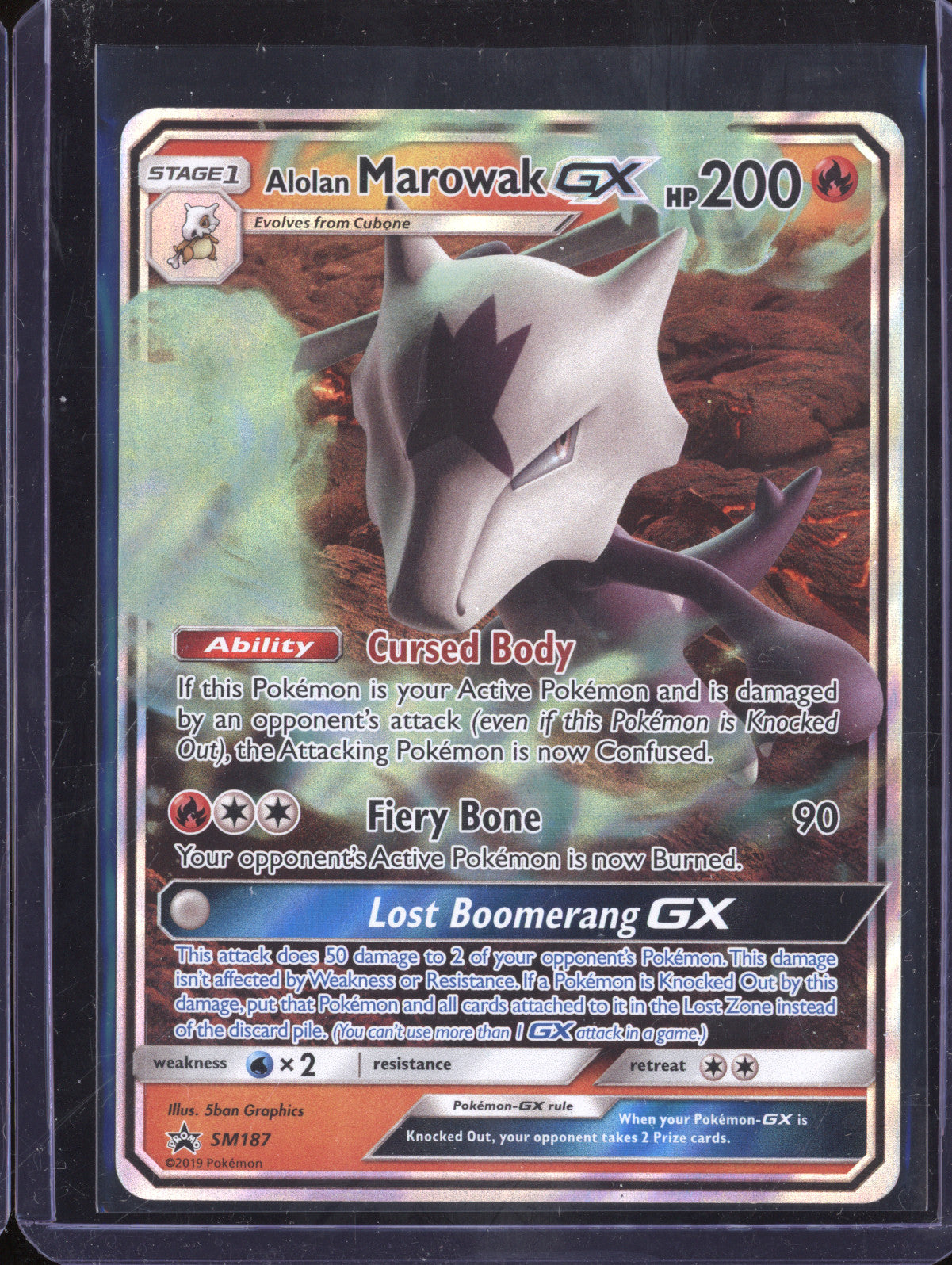 Alolan Marowak GX 2019 Pokemon Sun & Moon Promos SM187 Ultra Rare