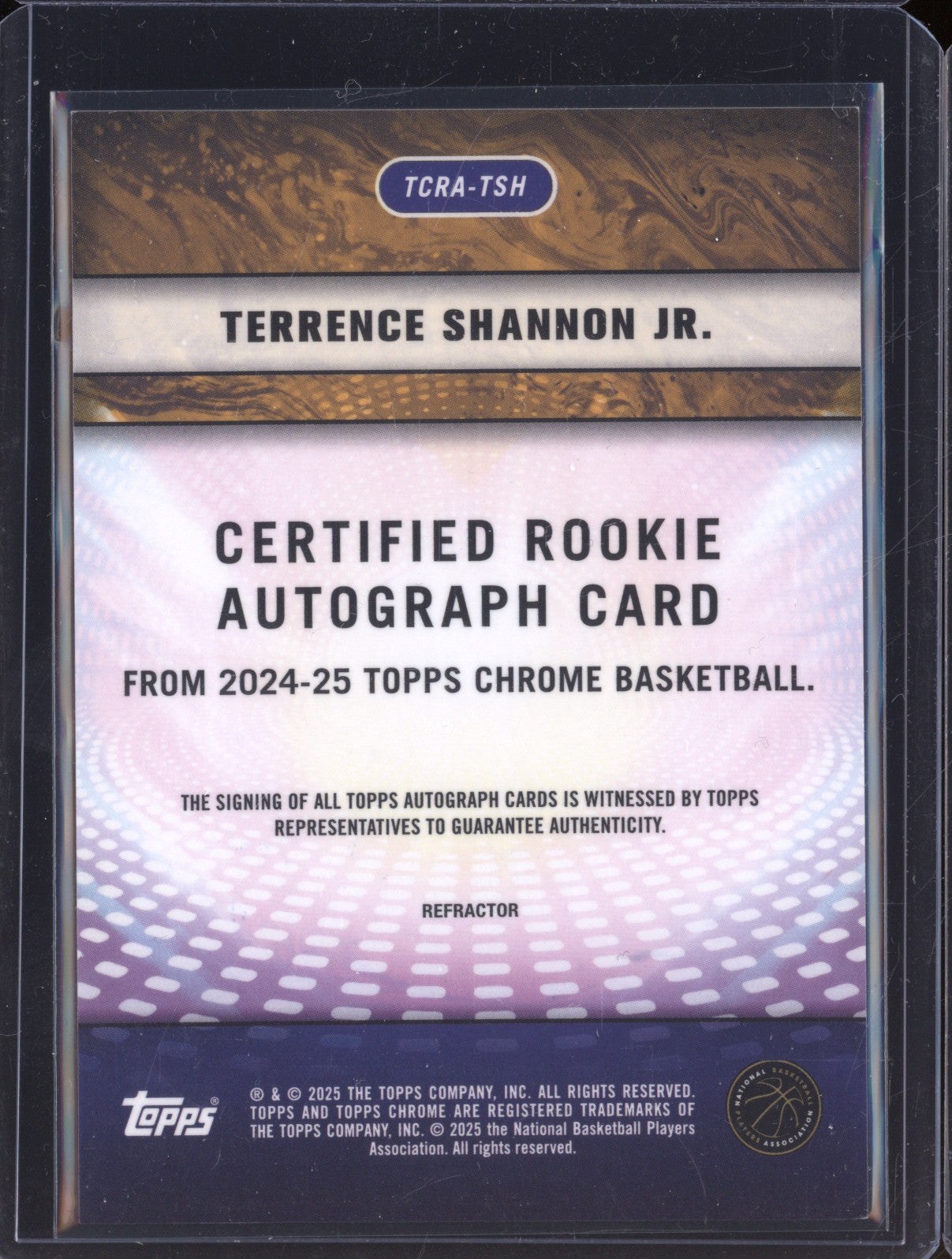 Terrence Shannon Jr 0 Topps Topps Chrome TCRA-TSH Certified Rookie Autographs RC