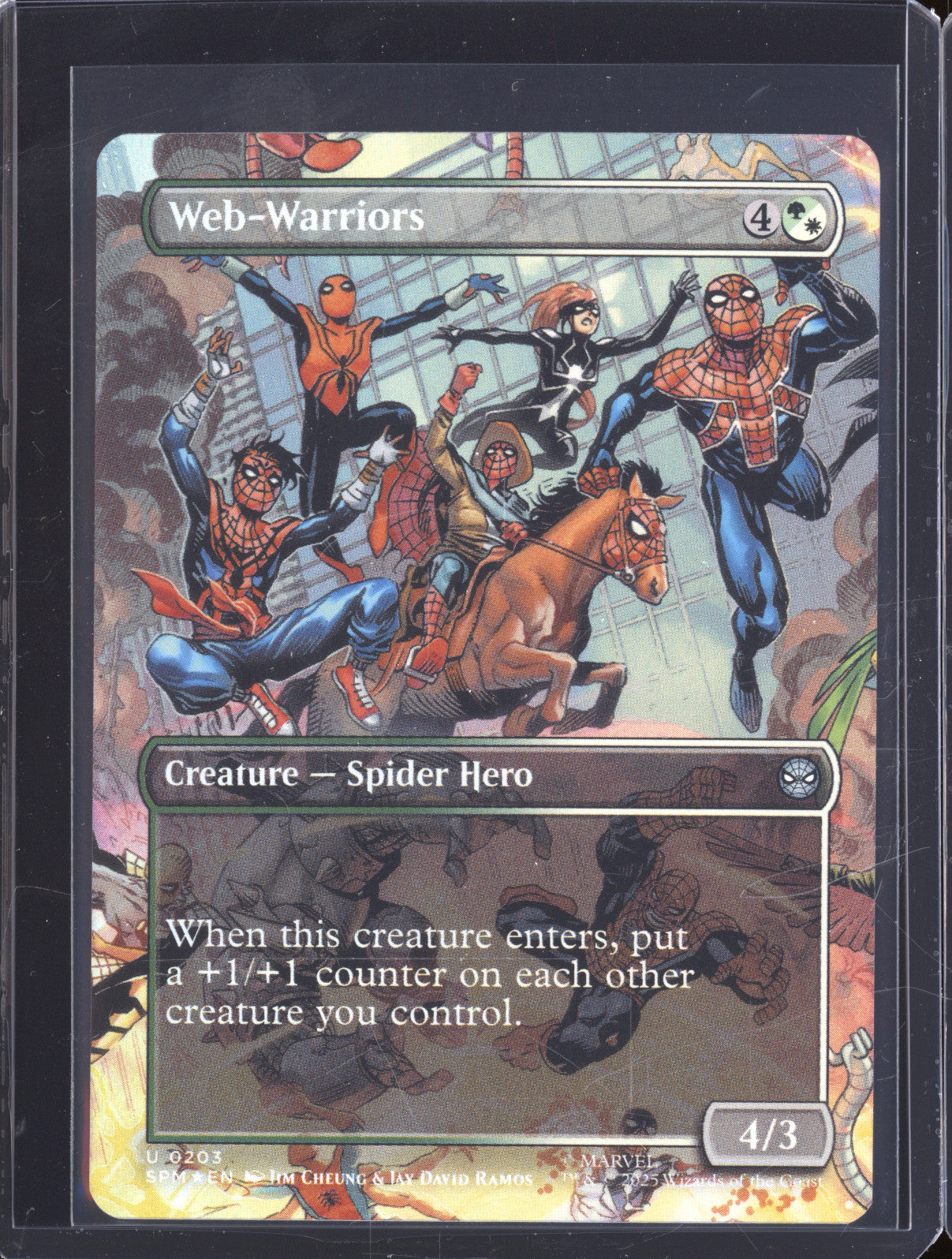 2025 MTG Marvel Universe Spider-Man 203 Web-Warriors Foil Borderless