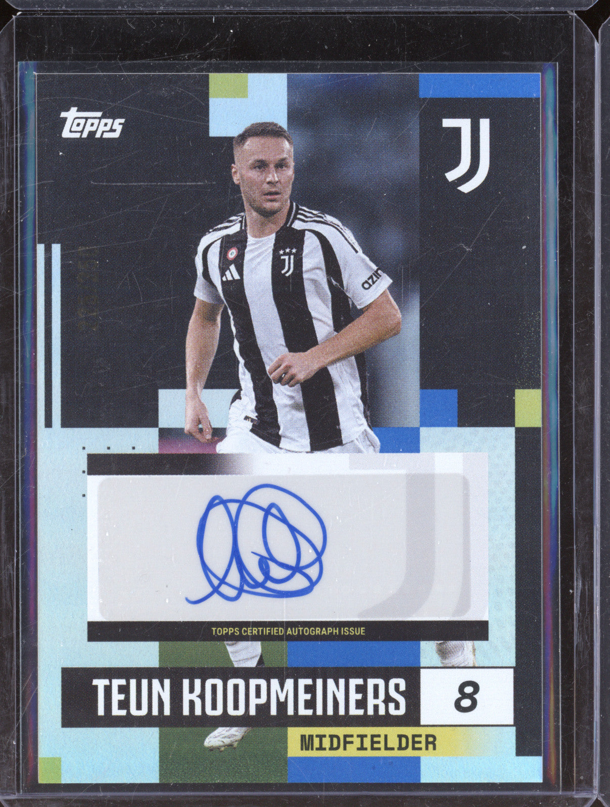 Teun Koopmeiners 2024-25 Topps Team Set Juventus FC BA-TK Autograph Blue 225/250