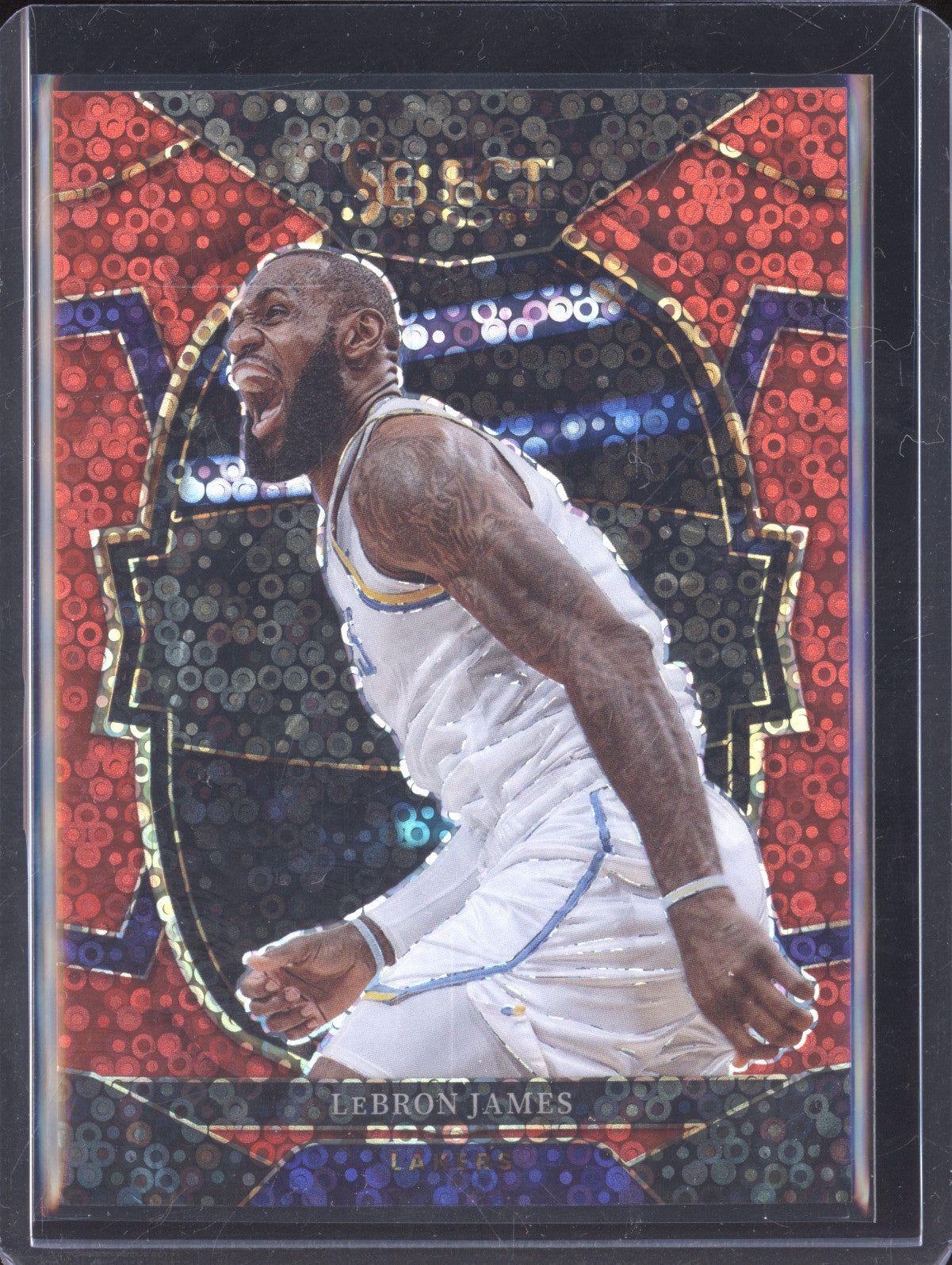 LeBron James 2022-23 Panini Select 26 Disco Red 34/49