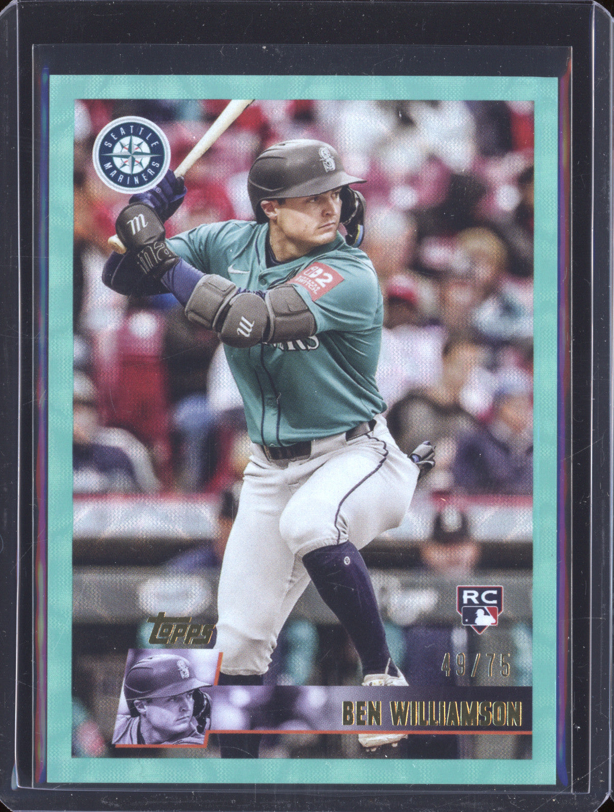 Ben Williamson 2025 Topps Archives 105 Aqua Scope Foilboard RC /75