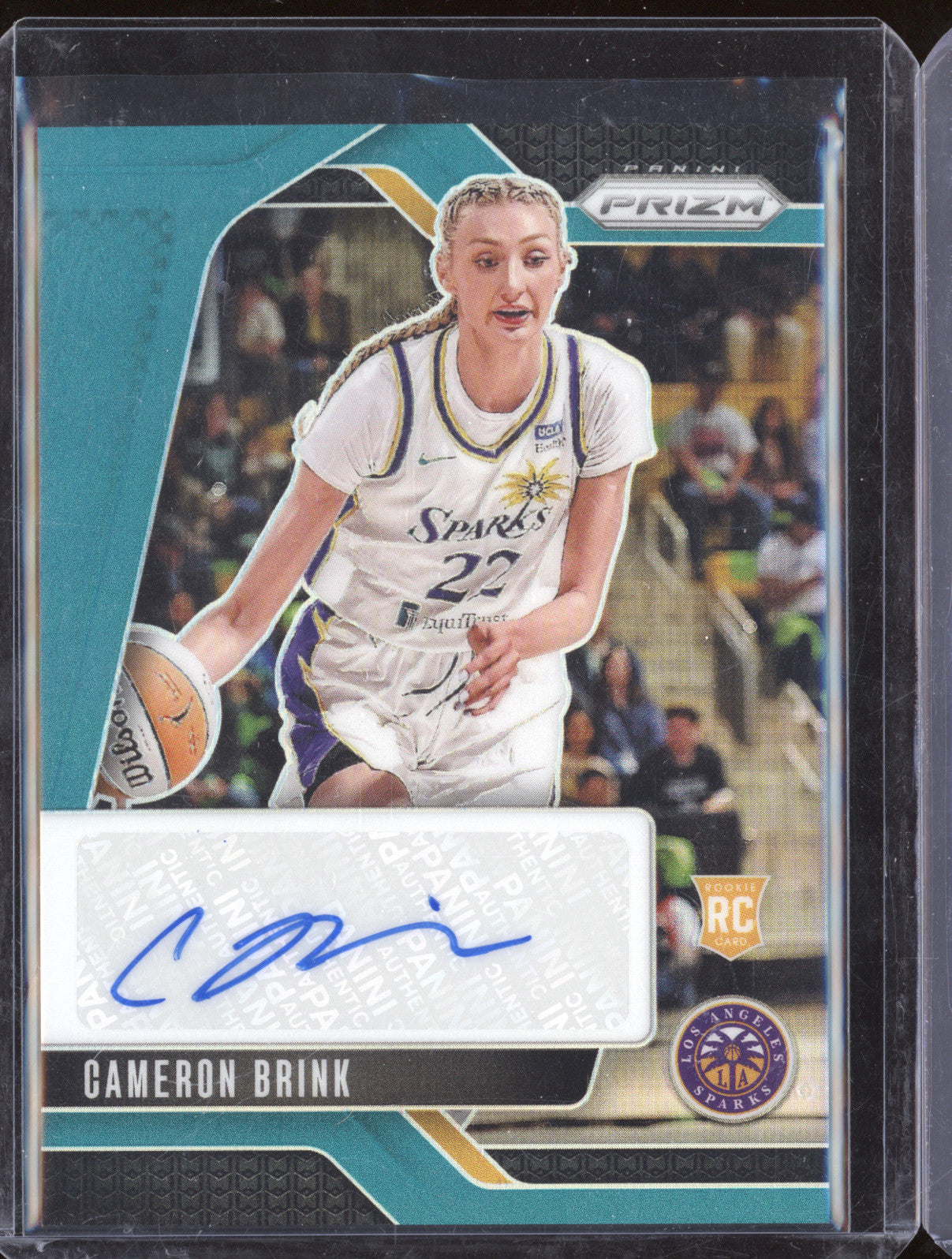 Cameron Brink 2024 Panini Prizm SG-CB Teal Auto RC 29/35
