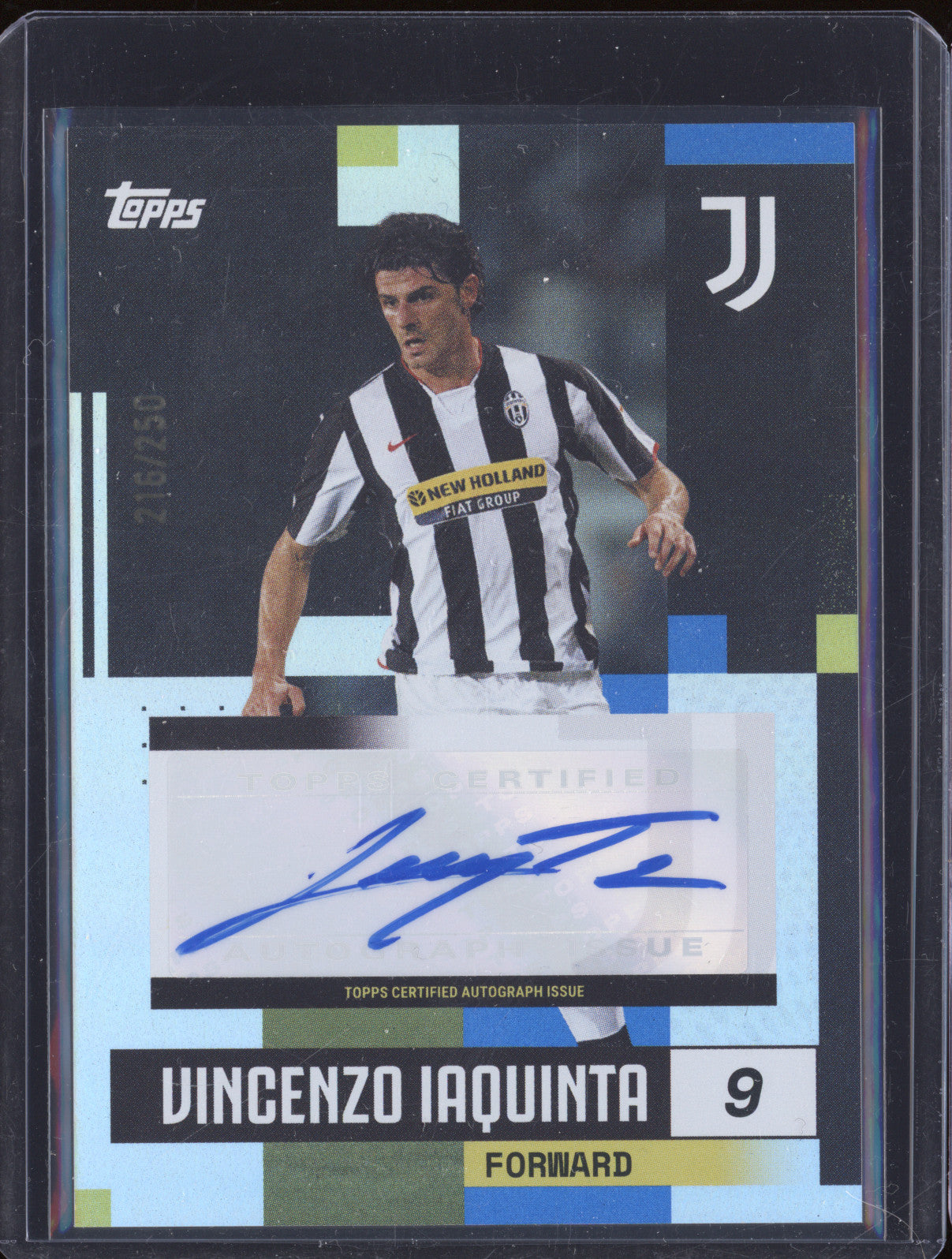 Vincenzo Iaquinta 2024-25 Topps Team Set Juventus FC BA-VI Autograph Blue /250