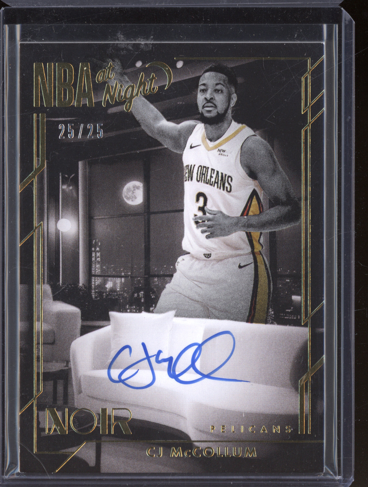 CJ McCollum Panini Noir NBA-CJM NBA At Night Auto 25/25