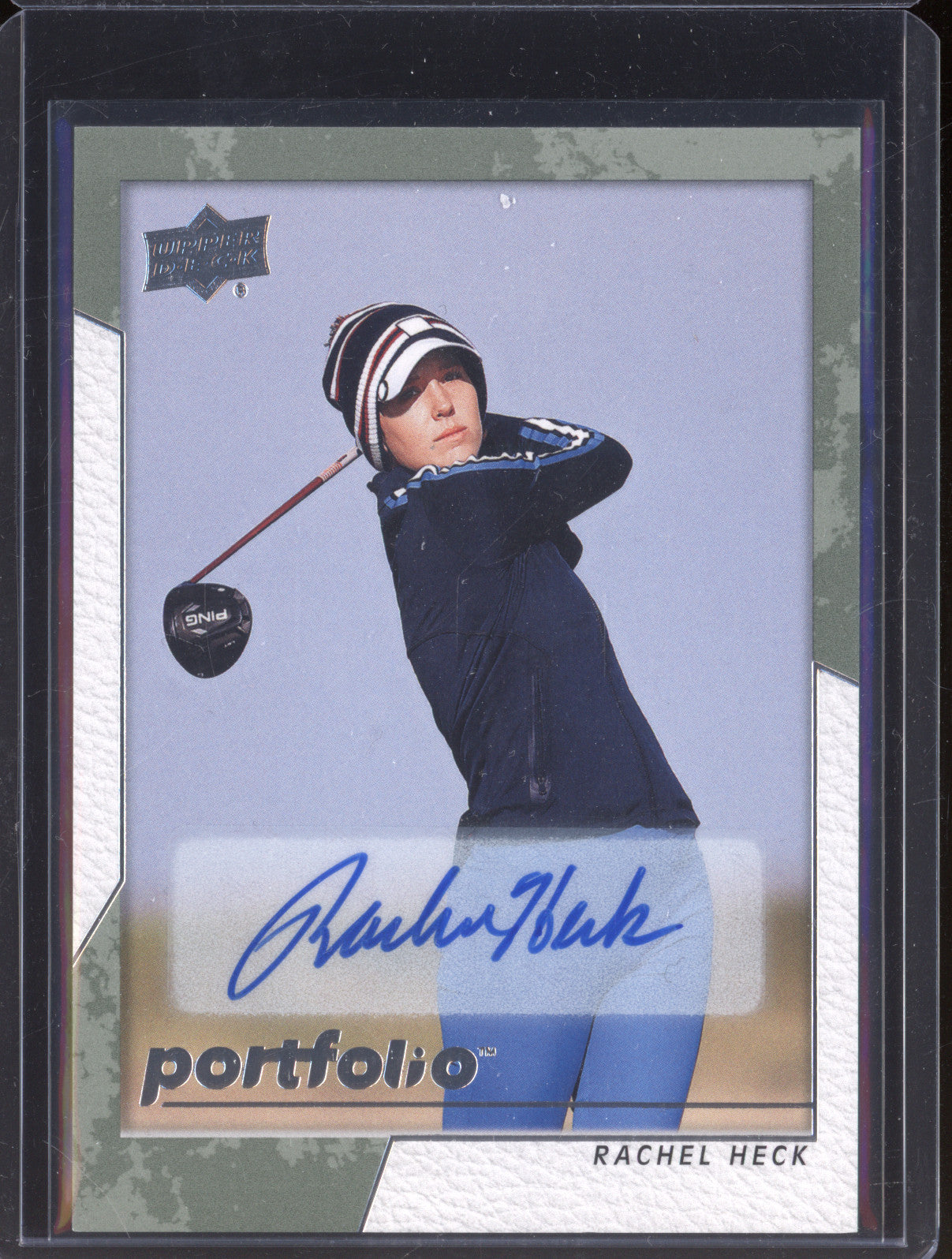Rachel Heck 2024 Upper Deck Portfolio 90 Autograph Color RC