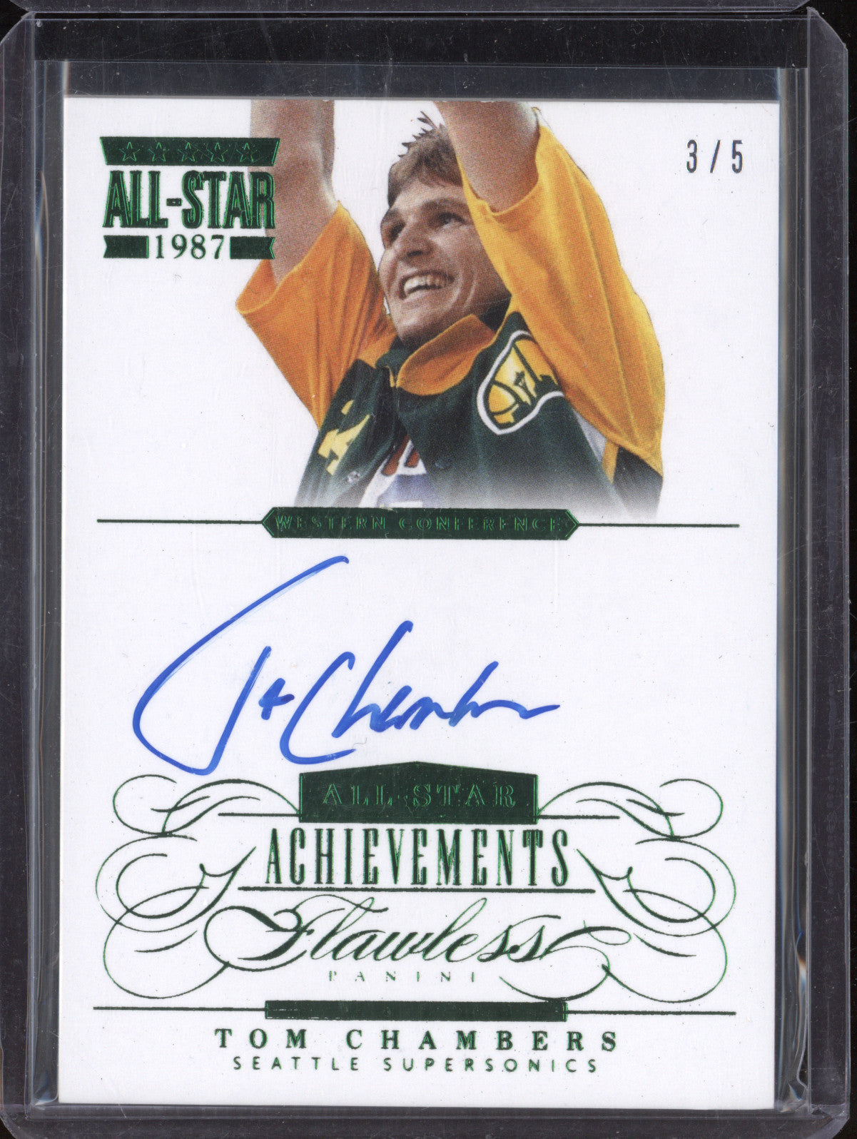 Tom Chambers 2014 Panini Flawless ASA-TC All-Star Achievements Auto Emerald 3/5