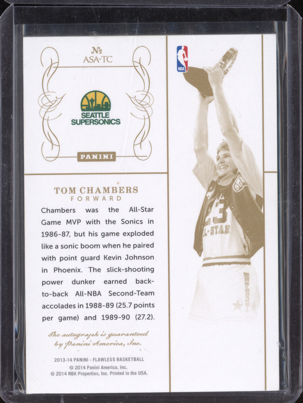 Tom Chambers 2014 Panini Flawless ASA-TC All-Star Achievements Auto Emerald 3/5
