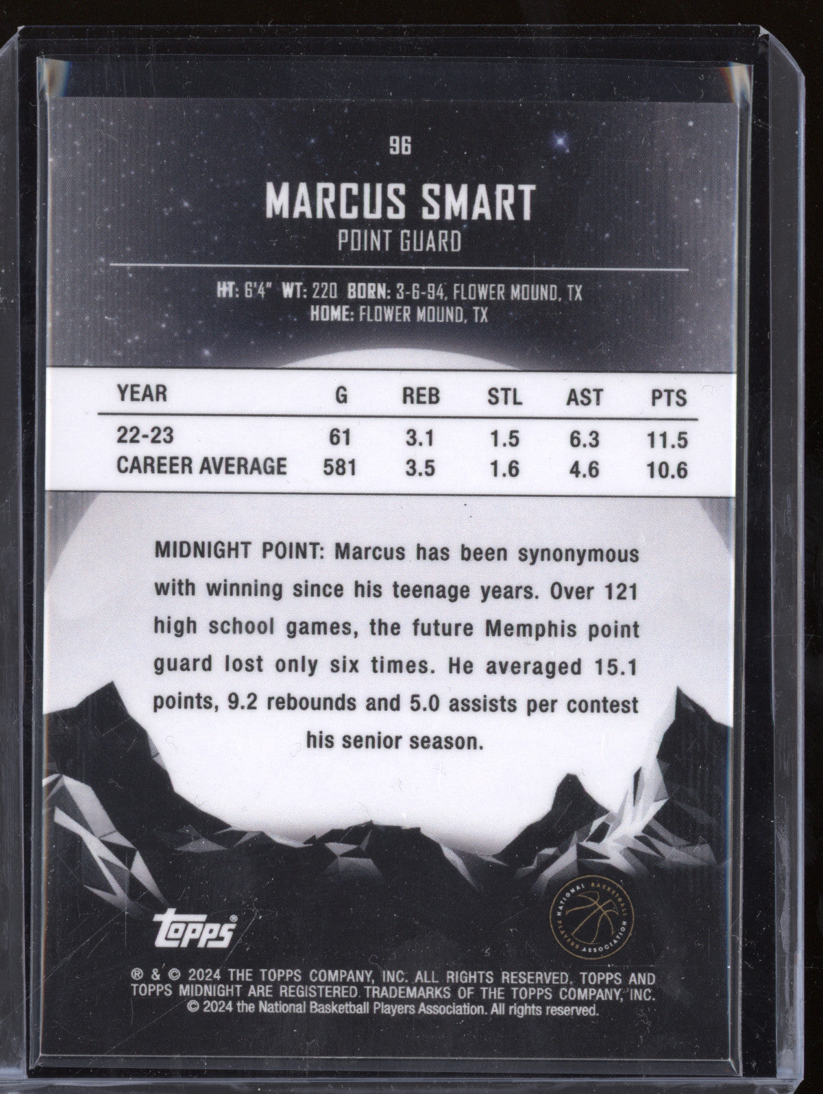 Marcus Smart 2023-24 Topps Midnight 96 Dusk 73/75