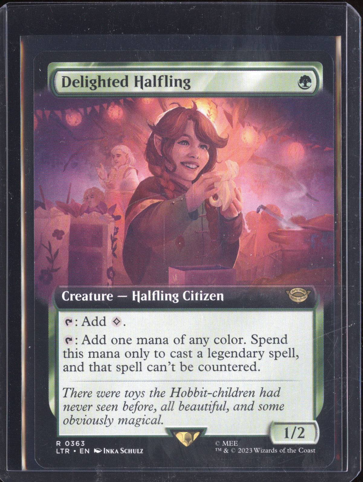 Delighted Halfling 2023 MTG LotR: Tales of Middle-earth 363 Extended Art Rare