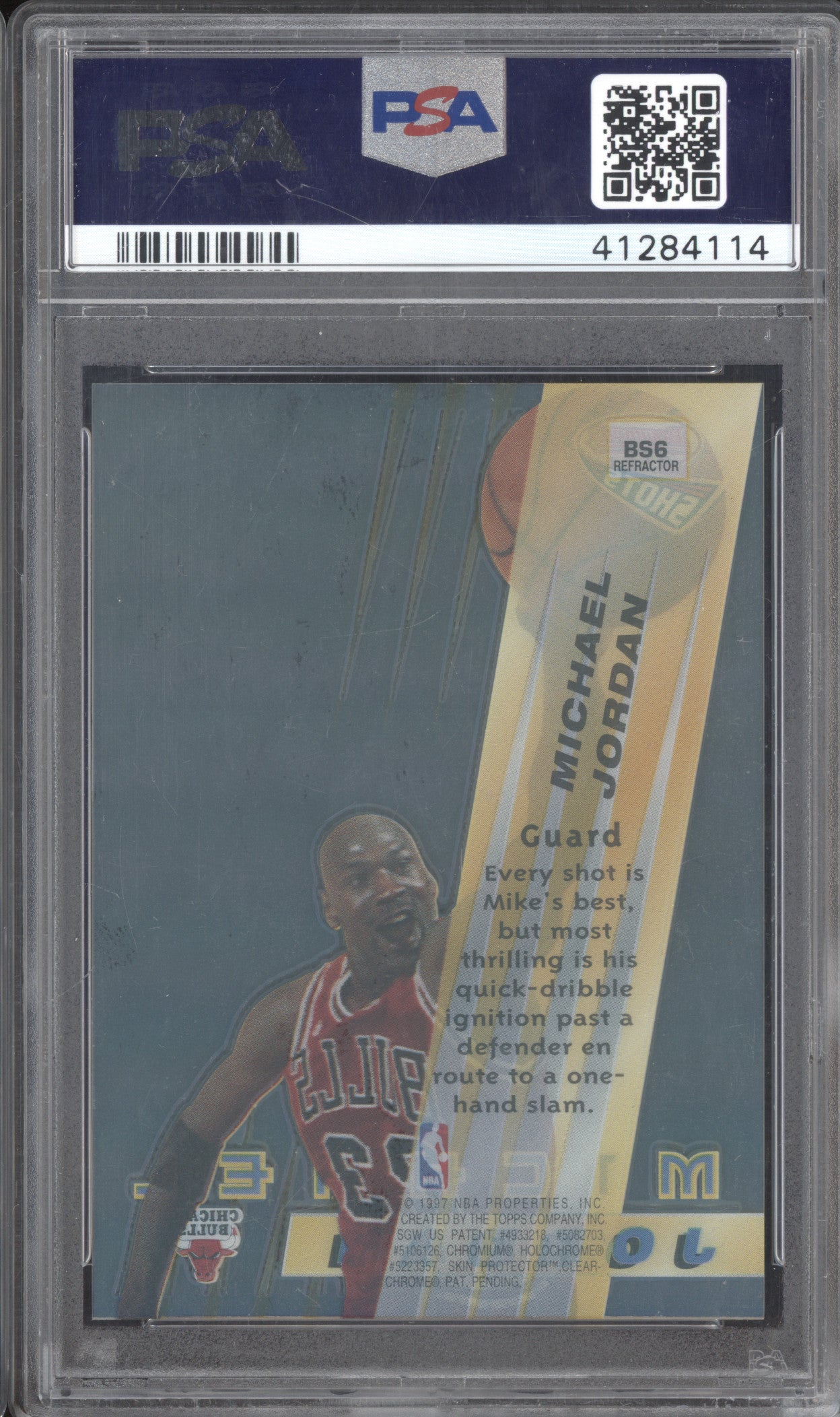 Michael Jordan 1996-97 Bowman Best Shots BS6 Refractor PSA 9