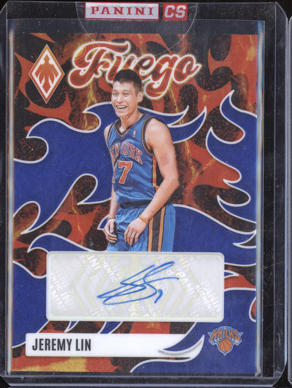 Jeremy Lin 2023-24 Panini Phoenix FA-LIN Fuego Auto Blue 11/25