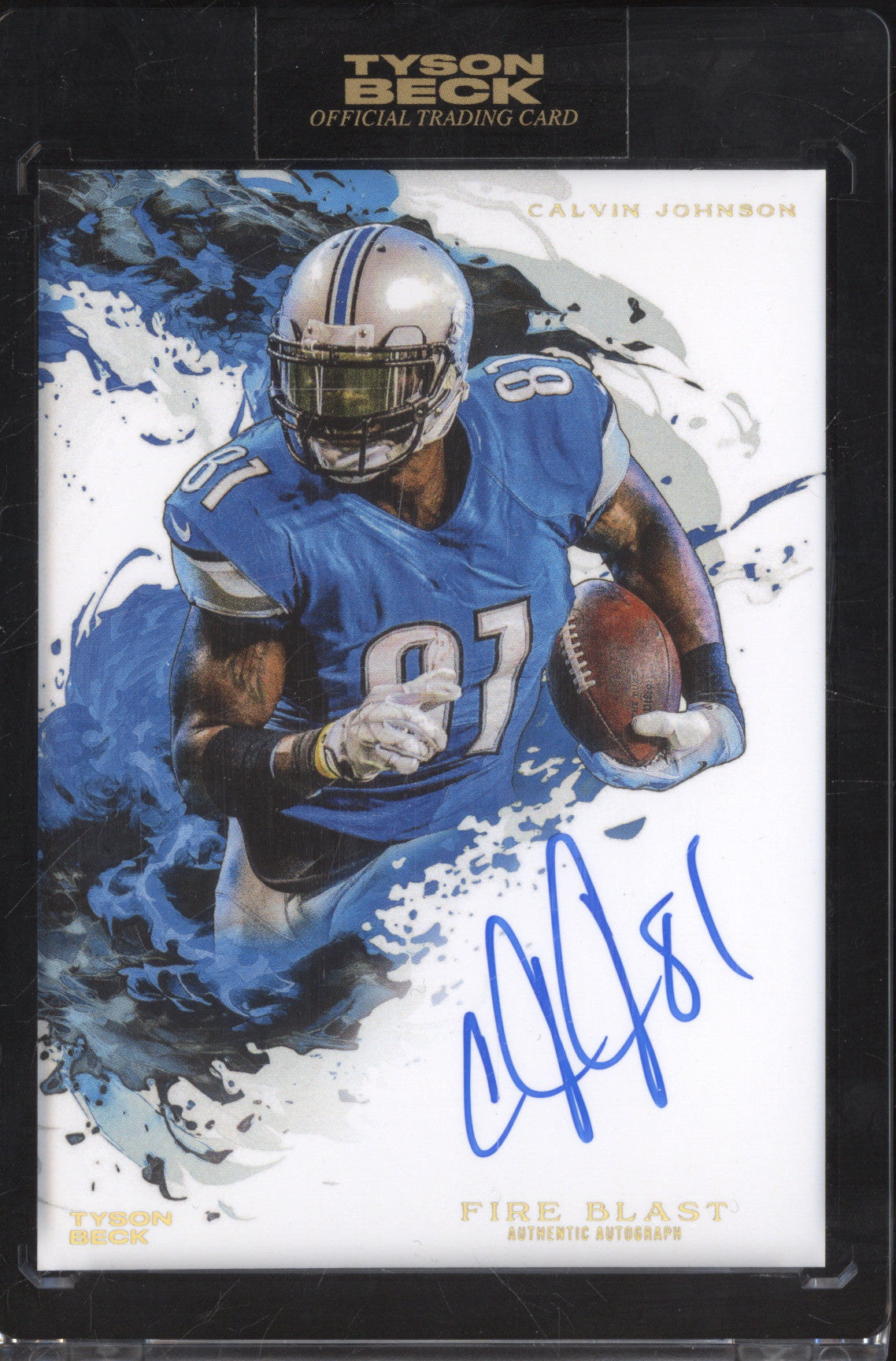 Calvin Johnson 2024 Tyson Beck FB-CJ Fire Blast Auto 10/20