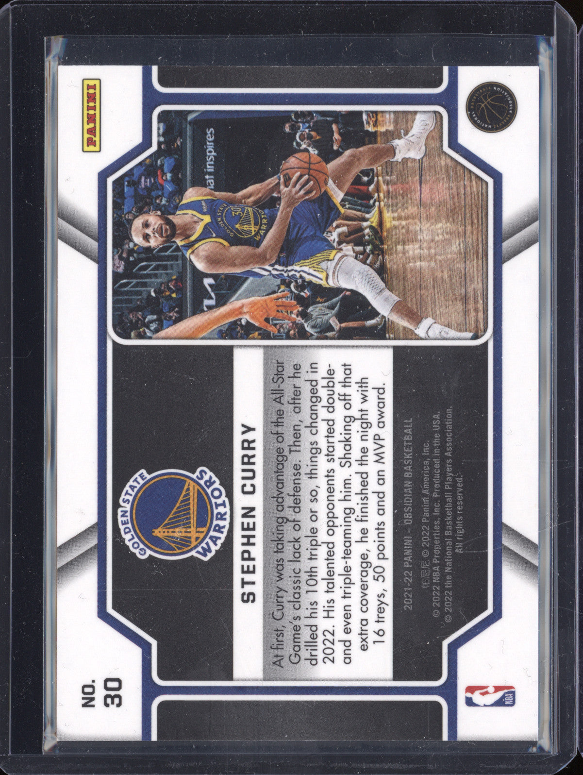 Stephen Curry 2021-22 Panini Obsidian 30 Pitch Black Red Flood