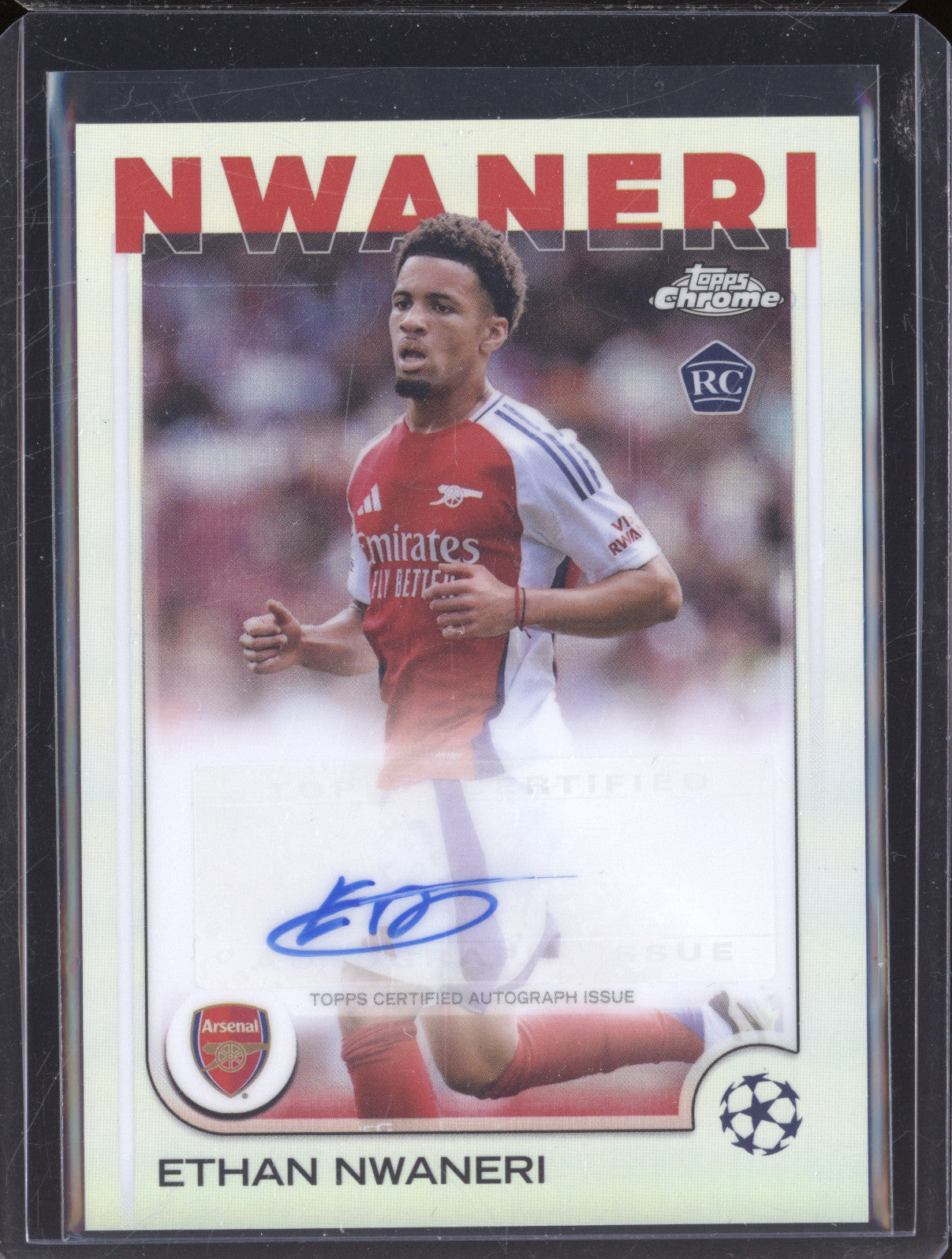 2024-25 Topps Chrome Champions League CA-EN Ethan Nwaneri Auto RC