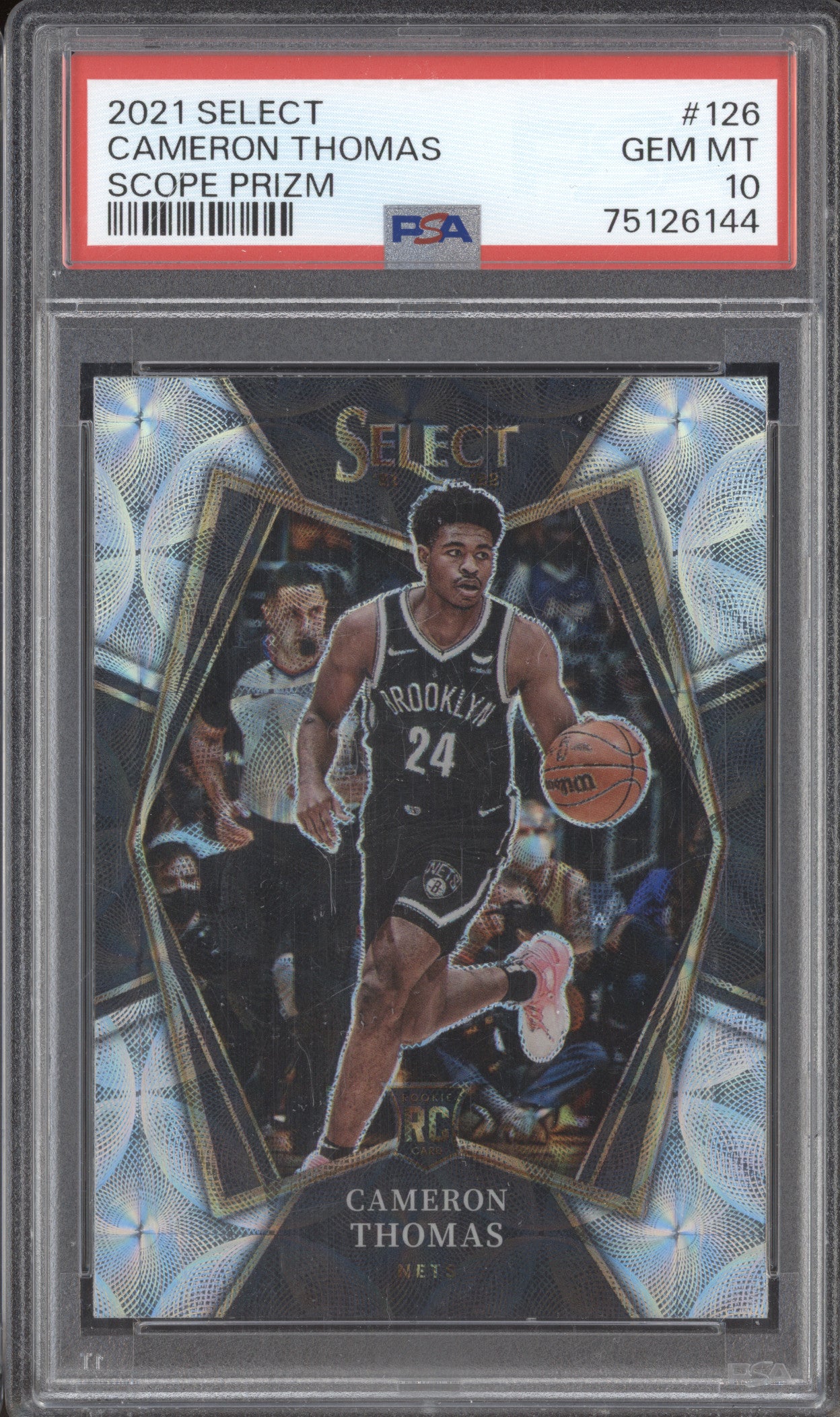 Cameron Thomas 2021-22 Panini Select 126 Scope Prizm RC PSA 10