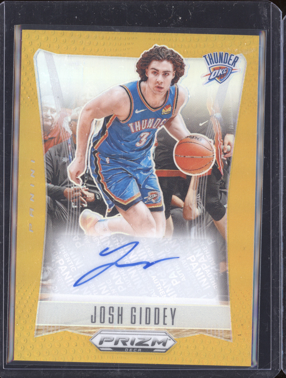 Josh Giddey 2023-24 Panini Prizm DS-GID Prizm Deca Gold Auto 1/10