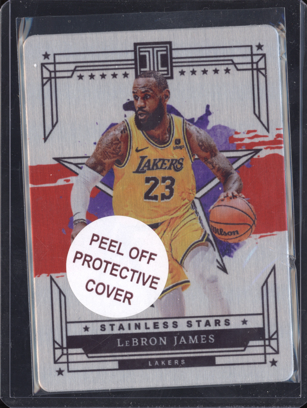 LeBron James 2023-24 Panini Impeccable 15 Stainless Stars International Red
