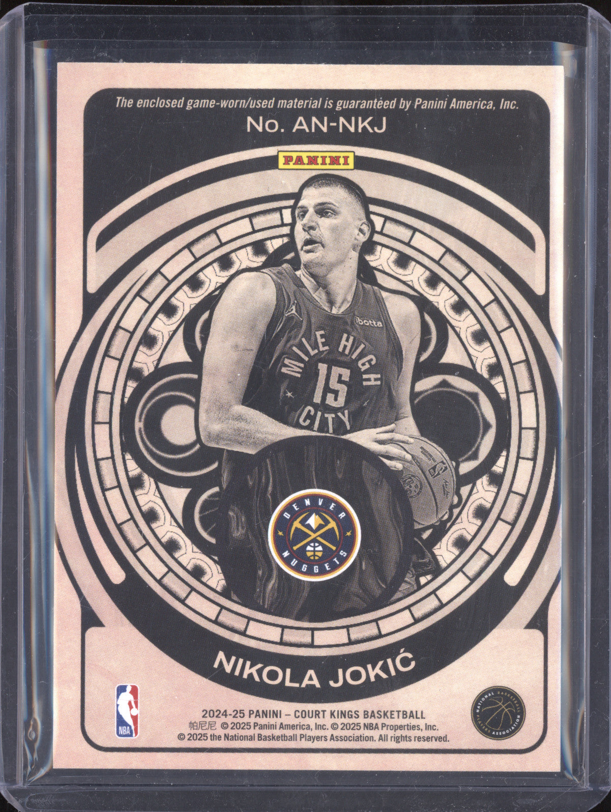 Nikola Jokic 2024-25 Panini Court Kings AN-NKJ Art Nouveau